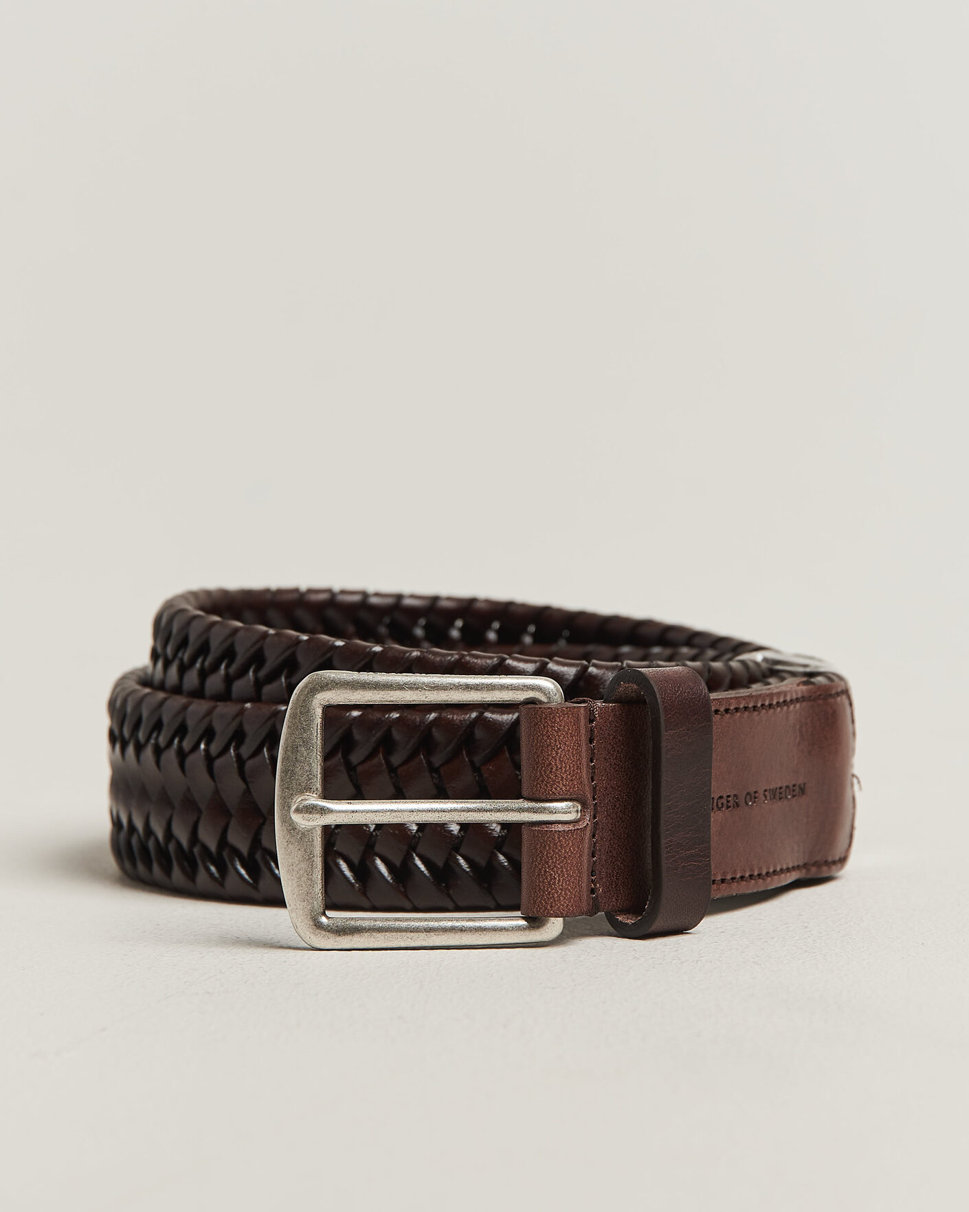 Herre | Bælter | Tiger of Sweden | Braidant Braided Belt Dark Brown