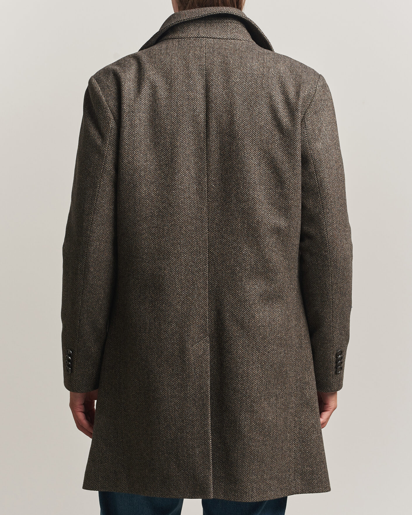 Herre | Jakker | Tiger of Sweden | Aleric Wool Herringbone Coat Brown