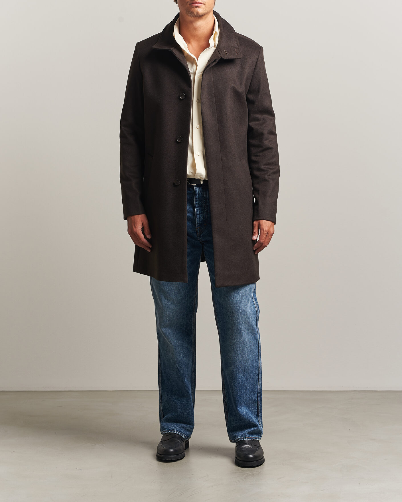 Herre | Jakker | Tiger of Sweden | Aleric Wool/Cashmere Coat Espresso