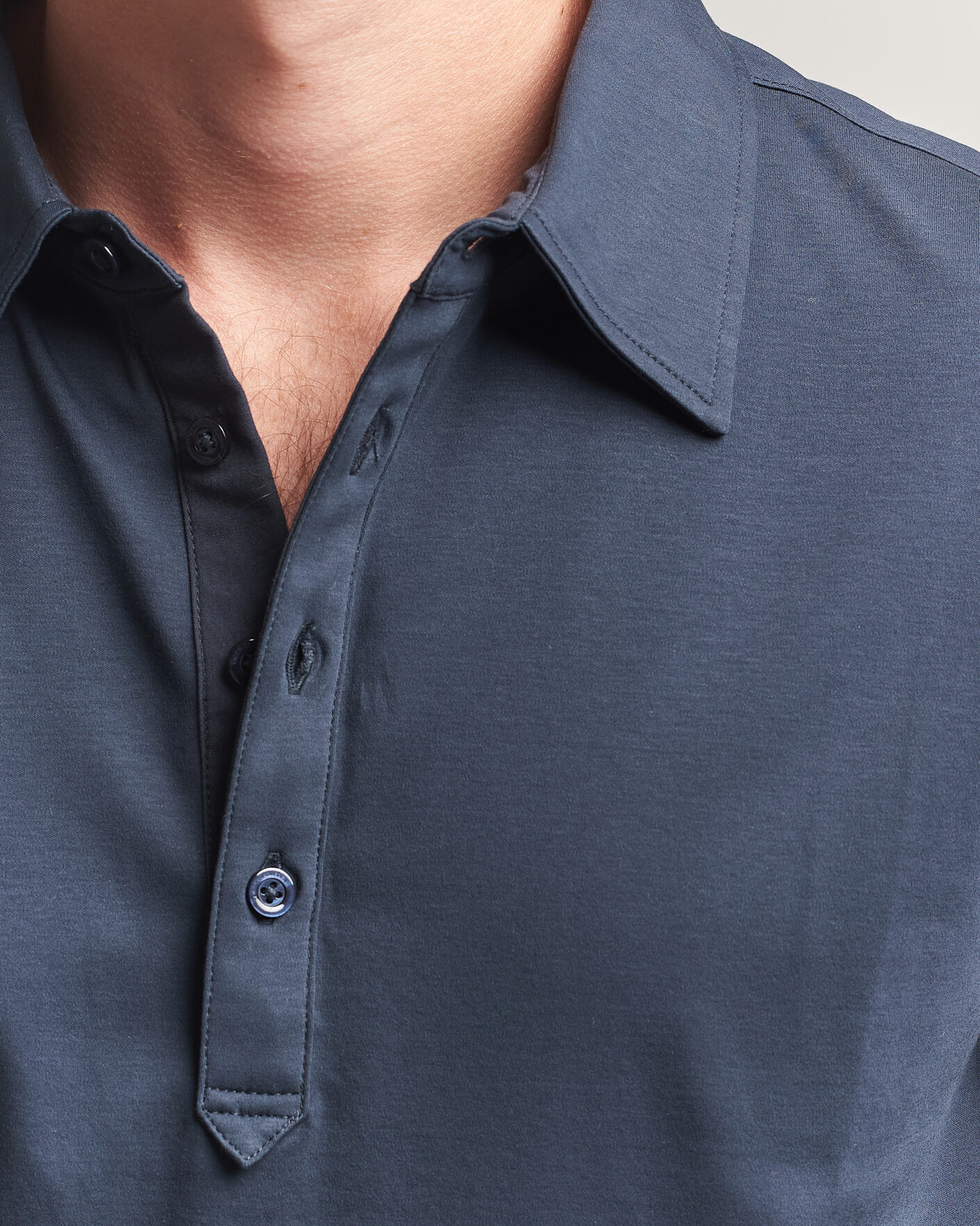 Herre | Polotrøjer | Tiger of Sweden | Tanner Mercerized Cotton Polo Light Ink
