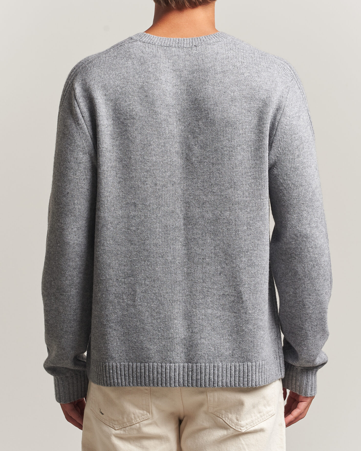 Herre | Trøjer | Tiger of Sweden | Wilfred Wool/Cashmere Sweater Light Grey Melange