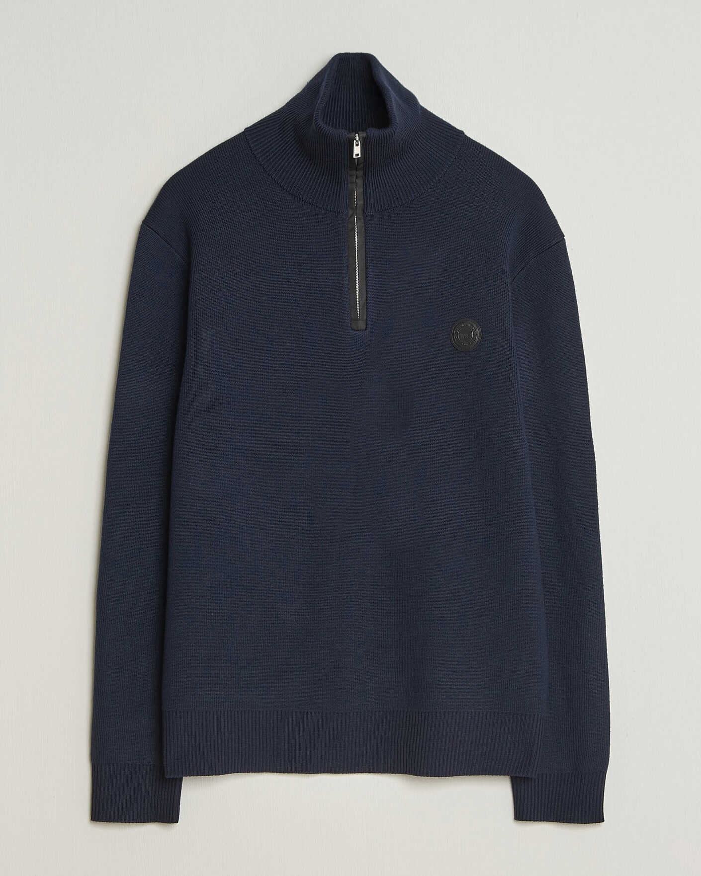 Herre | Trøjer | Tiger of Sweden | Hamish Wool Heavy Knitted Half Zip Night Grape