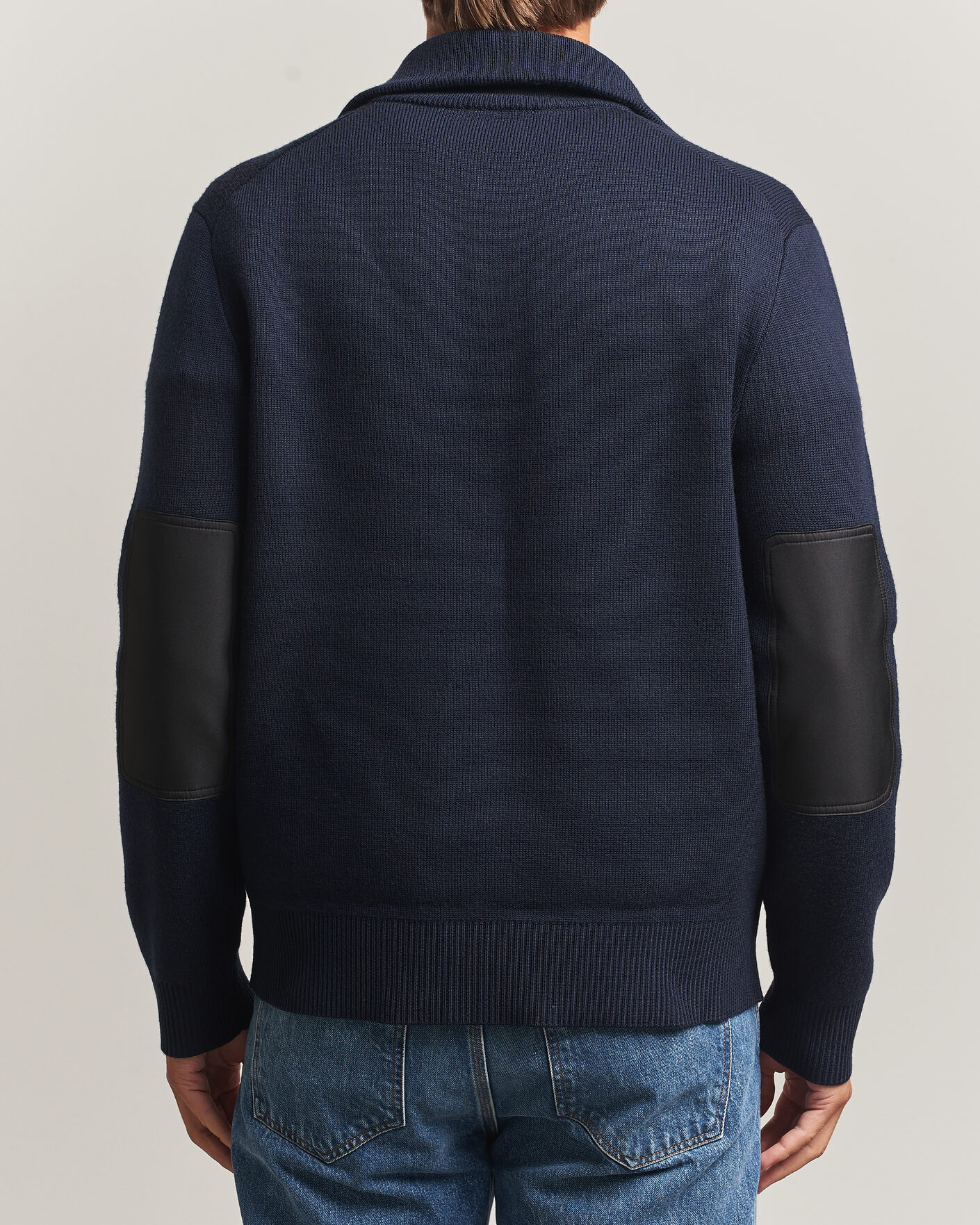 Herre | Trøjer | Tiger of Sweden | Hamish Wool Heavy Knitted Half Zip Night Grape