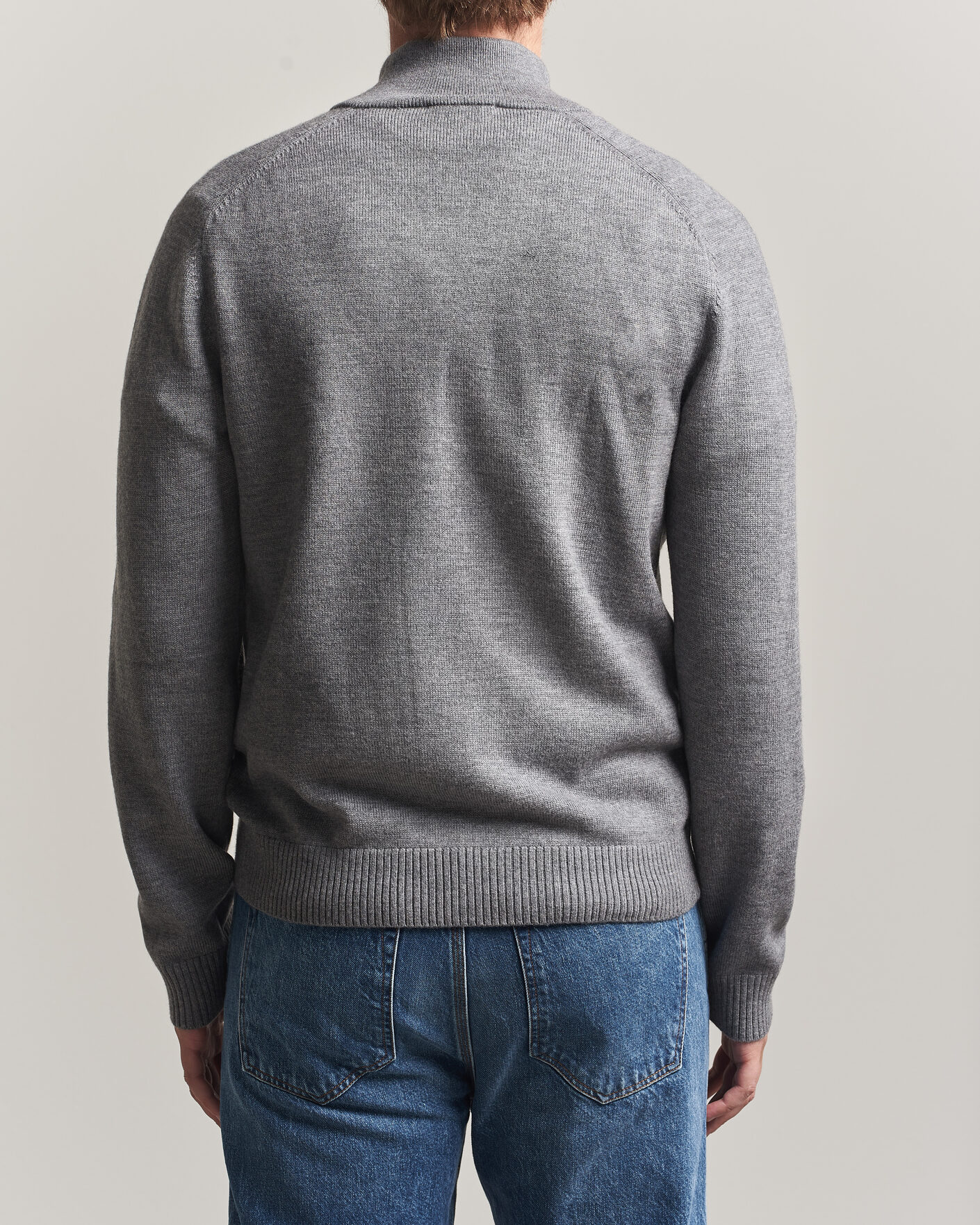 Herre | Trøjer | Tiger of Sweden | Cassian Wool Full Zip Concrete Melange