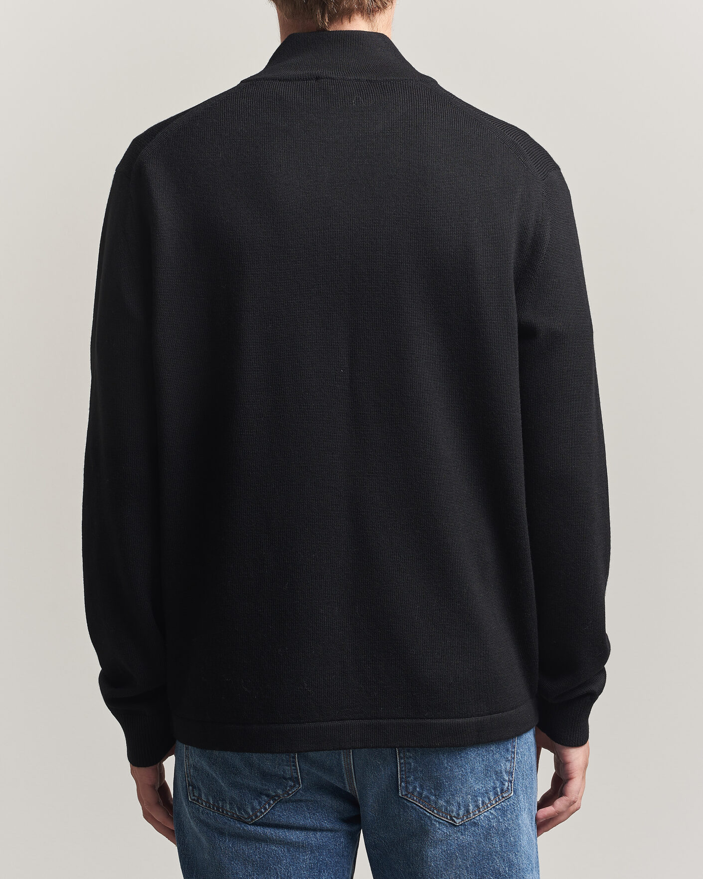 Herre | Trøjer | Tiger of Sweden | Travis Wool Half Zip Black