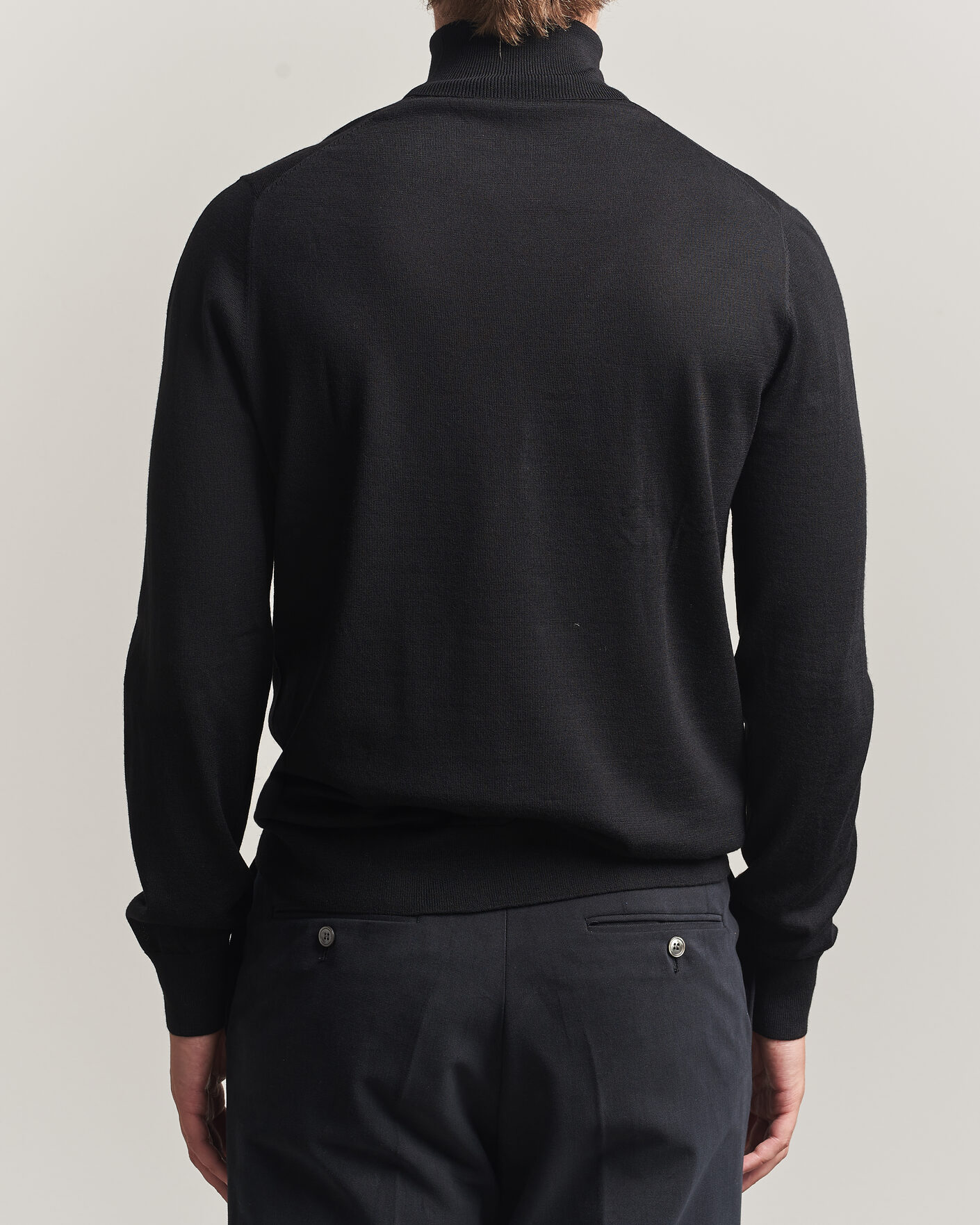 Herre | Trøjer | Tiger of Sweden | Nevile Extra Fine Merino Polo Black