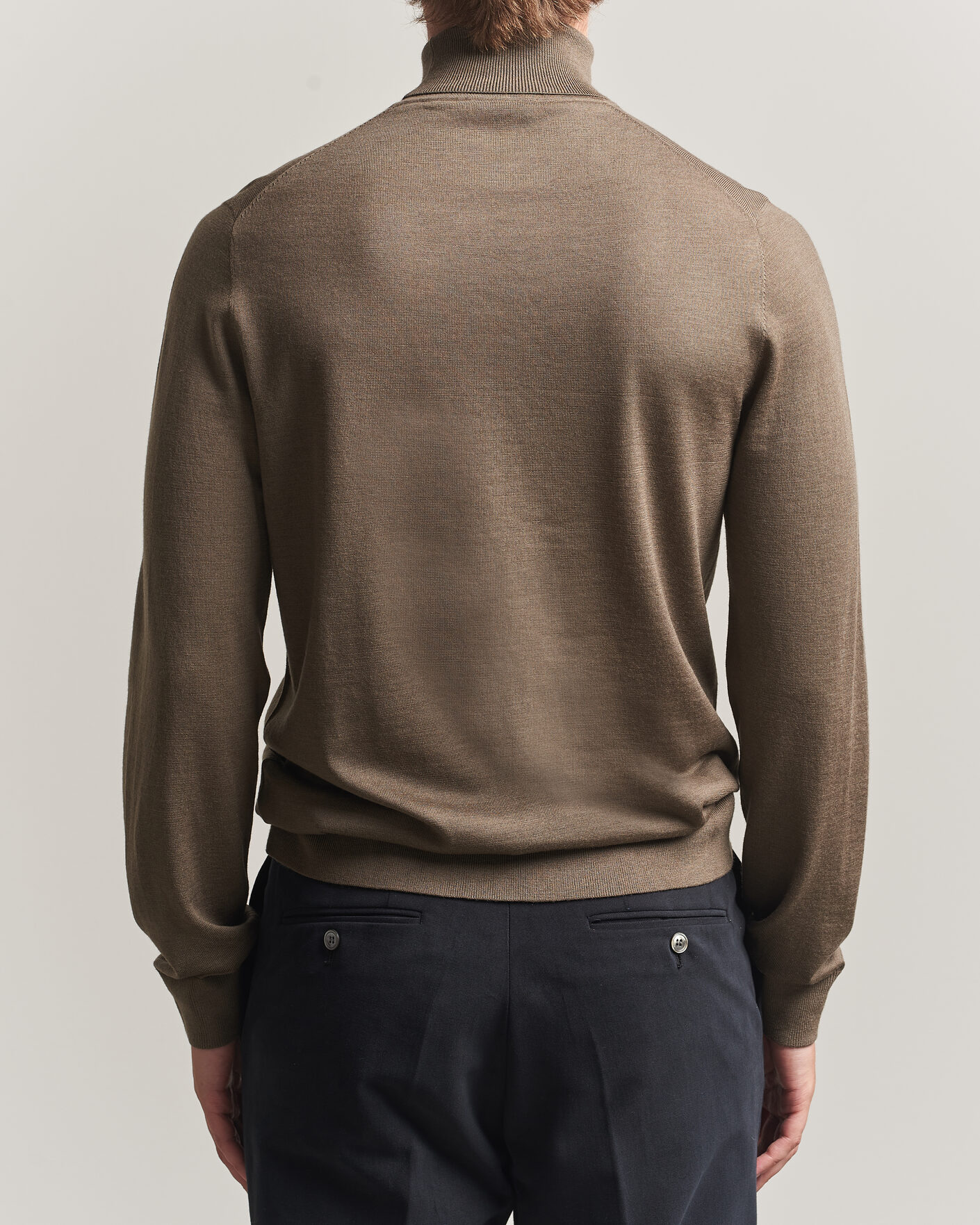 Herre | Trøjer | Tiger of Sweden | Nevile Extra Fine Merino Polo Aged Timber