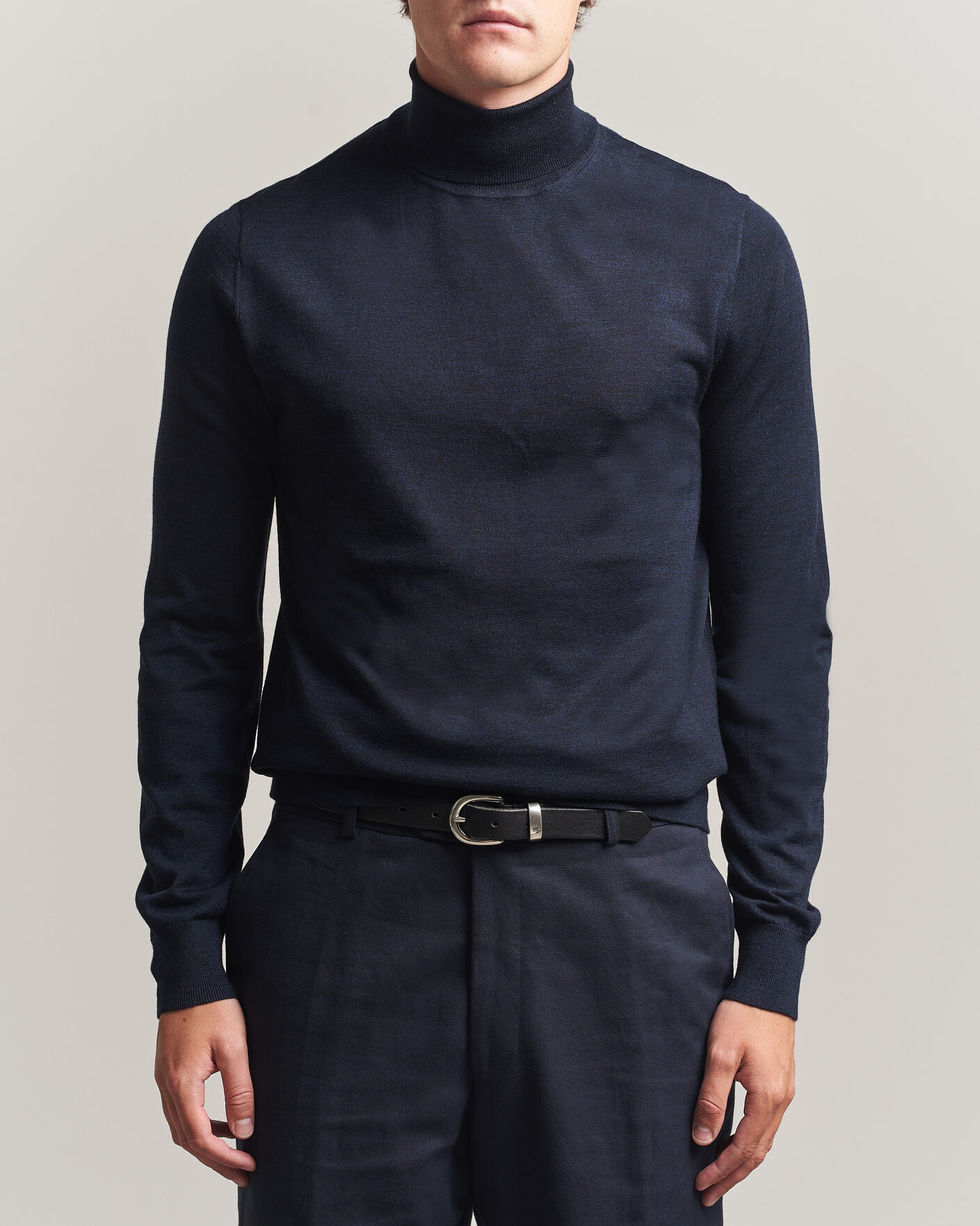 Herre | Trøjer | Tiger of Sweden | Nevile Extra Fine Merino Polo Light Ink
