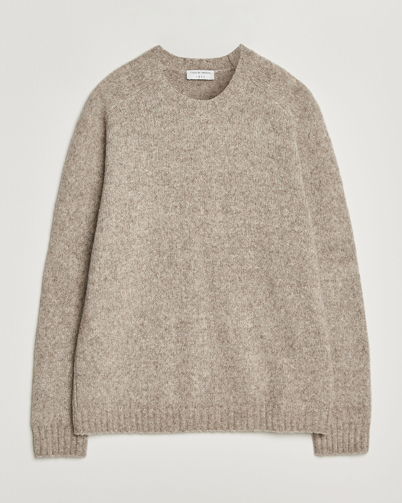 Herre | Trøjer | Tiger of Sweden | Adryan Yak/Alpaca Knitted Sweater Stone Melange