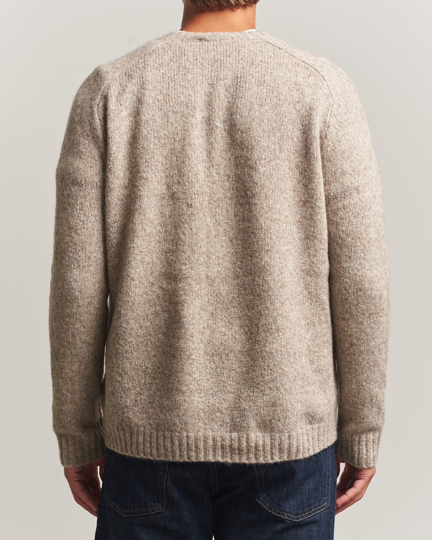 Herre | Trøjer | Tiger of Sweden | Adryan Yak/Alpaca Knitted Sweater Stone Melange