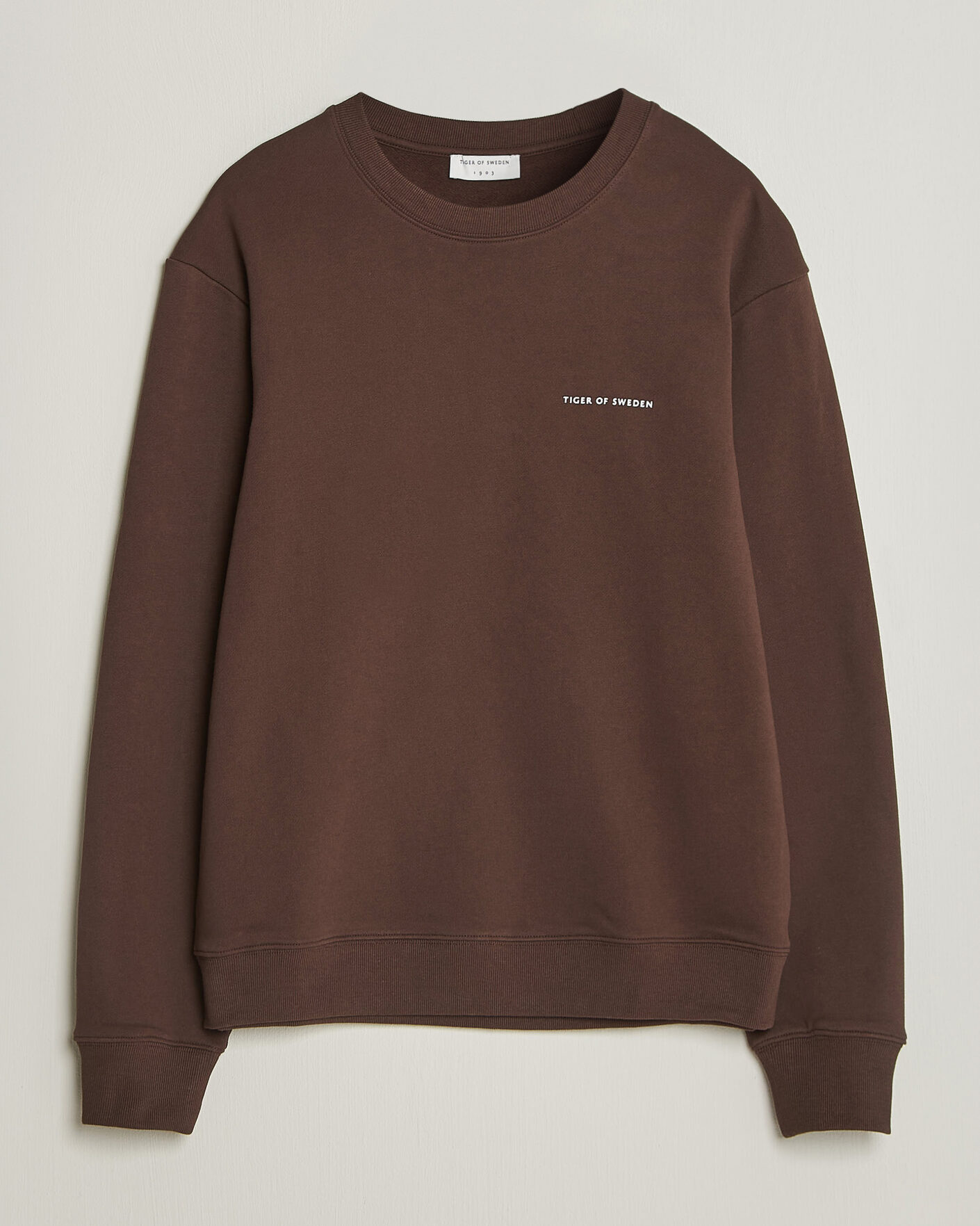 Herre | Trøjer | Tiger of Sweden | Emerson Crew Neck Sweatshirt Dark Mahogany