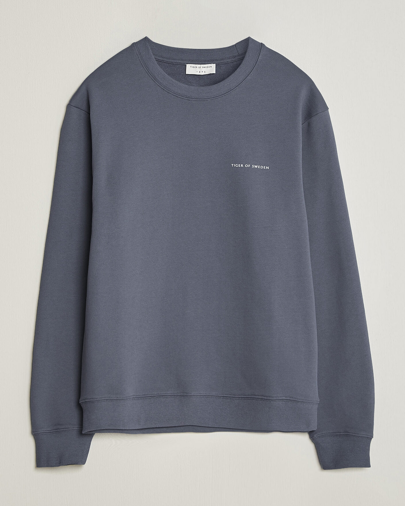 Herre | Trøjer | Tiger of Sweden | Emerson Crew Neck Sweatshirt Iron Haze