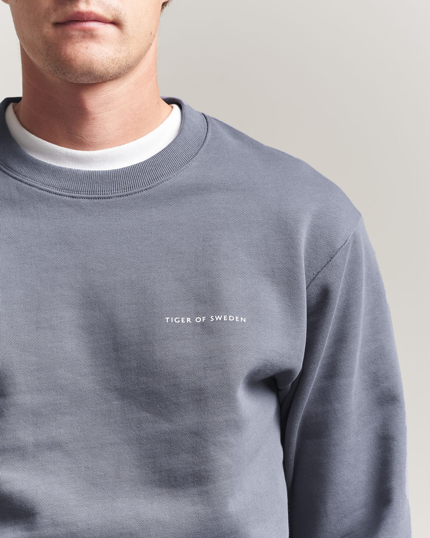 Herre | Trøjer | Tiger of Sweden | Emerson Crew Neck Sweatshirt Iron Haze