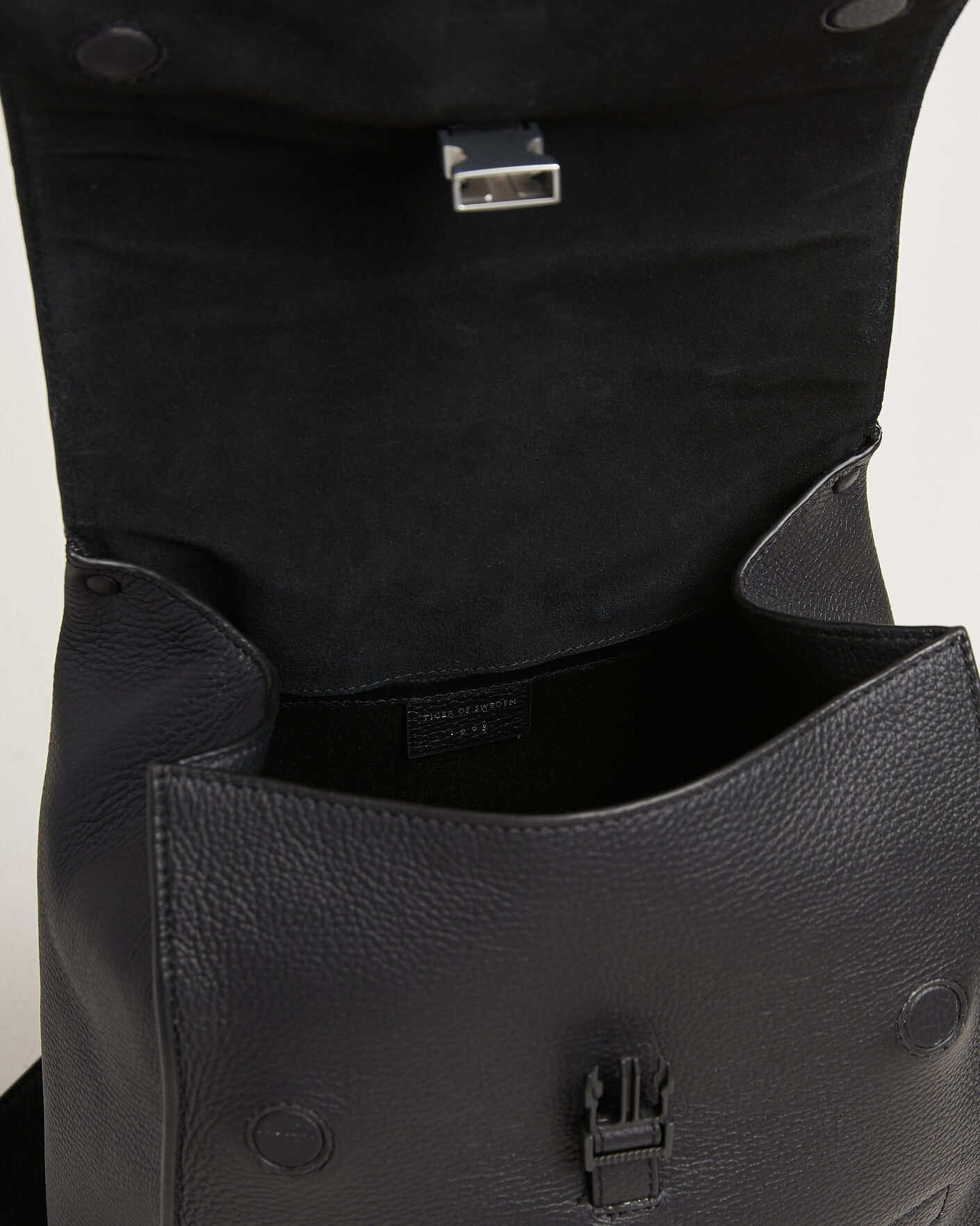 Herre | Tasker | Tiger of Sweden | Vuntir Grained Leather Backpack Black