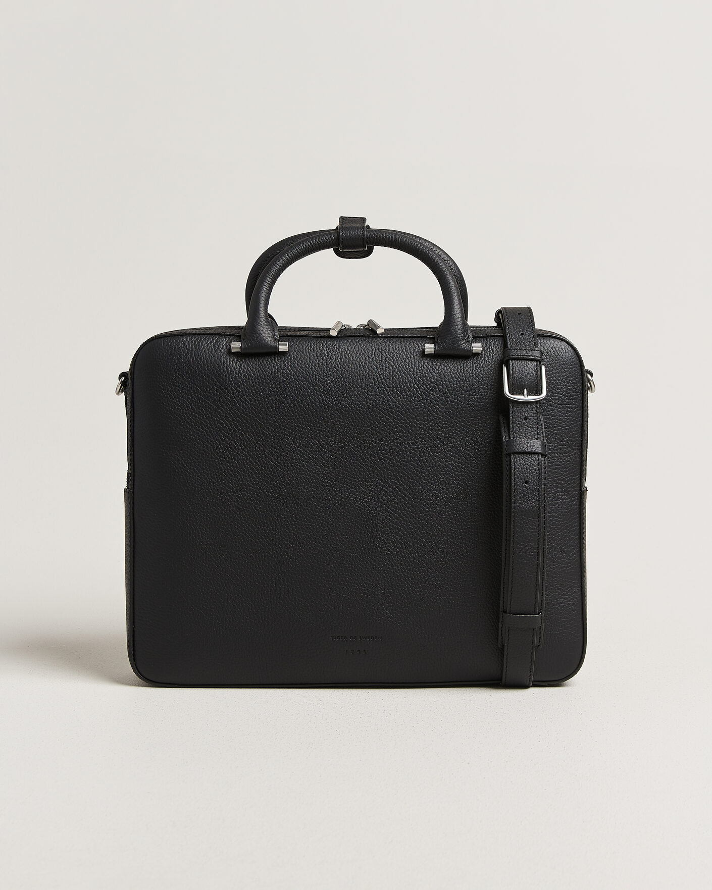 Herre | Tasker | Tiger of Sweden | Valise Grained Leather Briefcase Black
