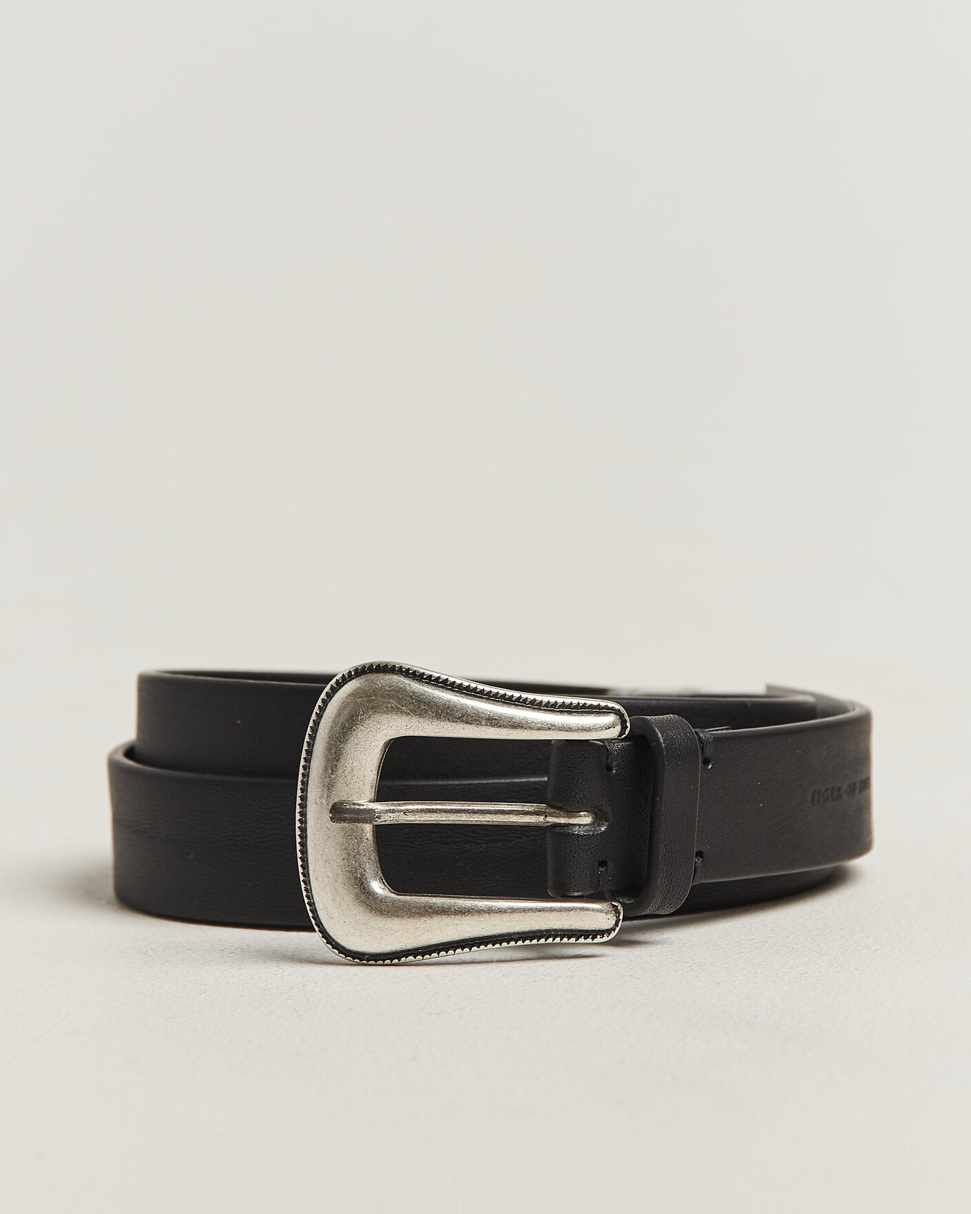Herre | Bælter | Tiger of Sweden | Ecus Leather Western Belt Black