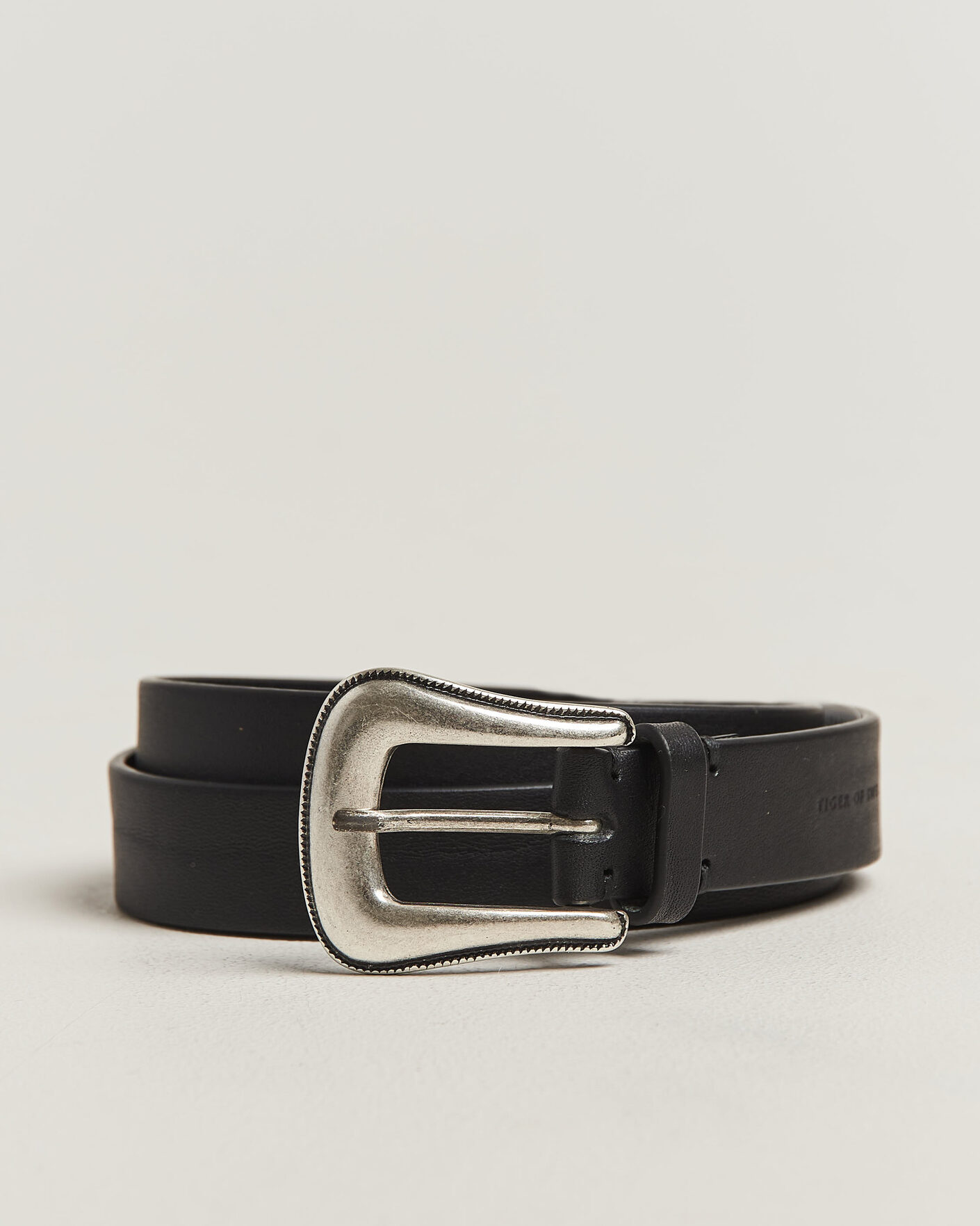 Herre | Bælter | Tiger of Sweden | Ecus Leather Western Belt Black