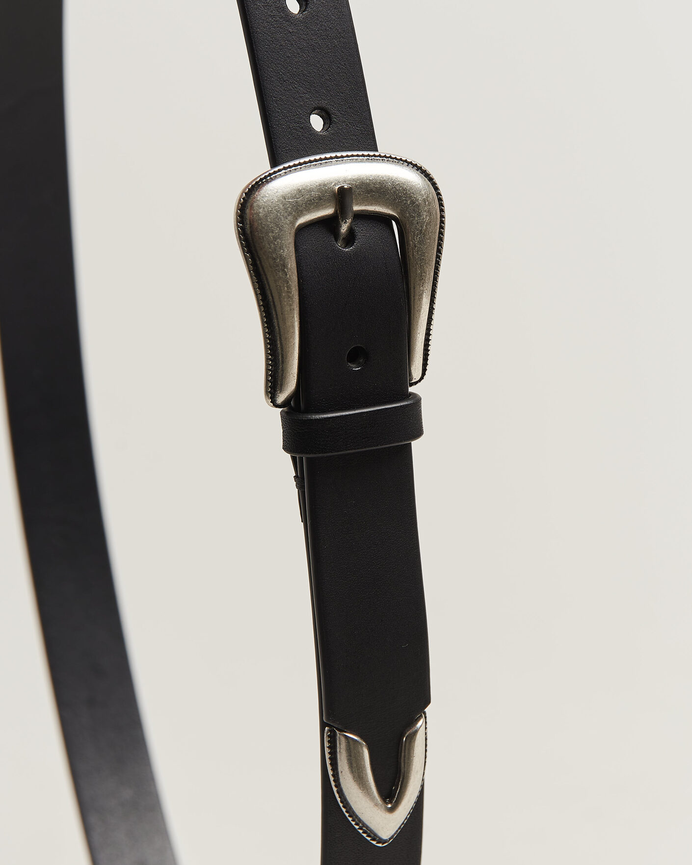 Herre | Bælter | Tiger of Sweden | Ecus Leather Western Belt Black