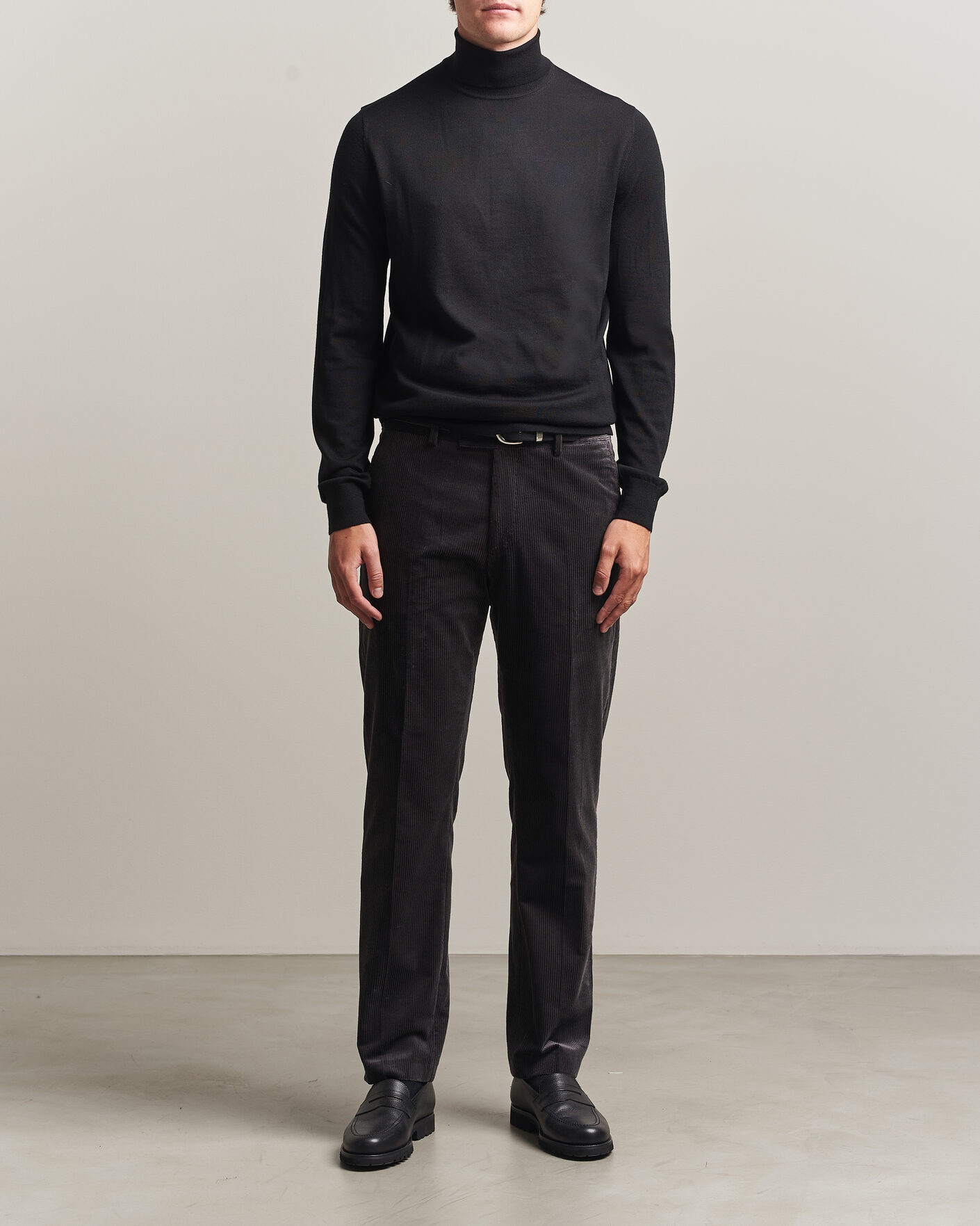 Herre | Bukser | Tiger of Sweden | Tense Pleated Corduroy Trousers Phantom