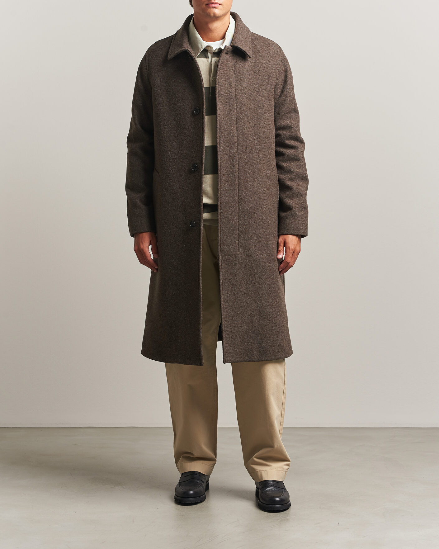 Herre | Jakker | Tiger of Sweden | Carlton Wool Coat Dusty Brown