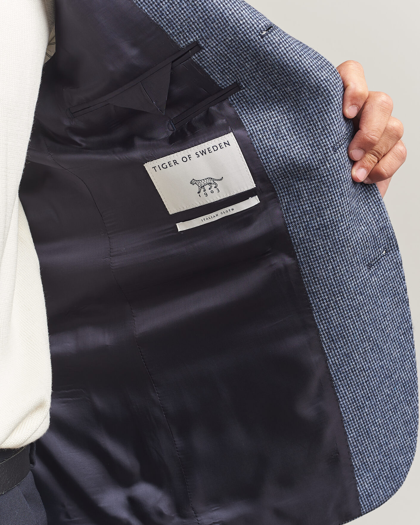 Herre | Blazere & jakker | Tiger of Sweden | Easer Wool Pepita Blazer Iron Haze
