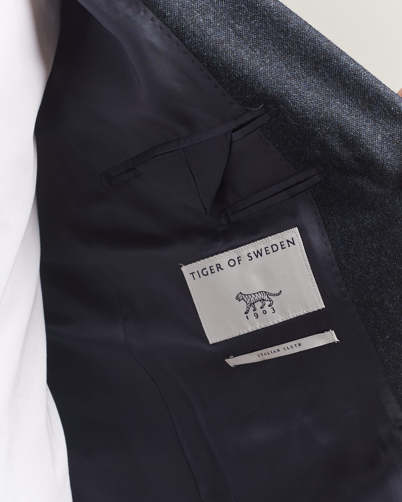 Herre | Blazere & jakker | Tiger of Sweden | Justin Wool Flannel Suit Blazer Midnight Blue
