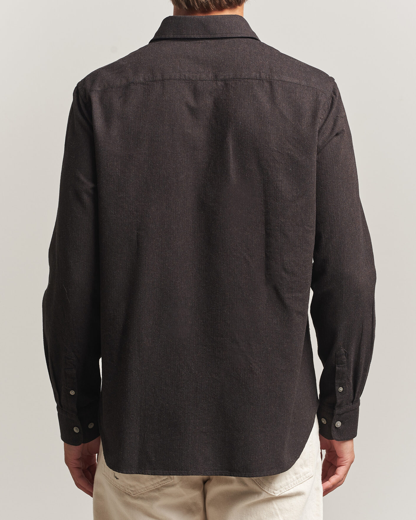 Herre | Skjorter | Tiger of Sweden | Bjorn Brushed Cotton Shirt Espresso