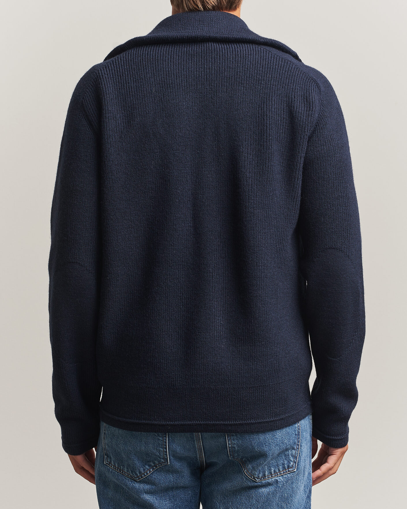 Herre | Trøjer | Tiger of Sweden | Leander Wool Knitted Cardigan Night Grape