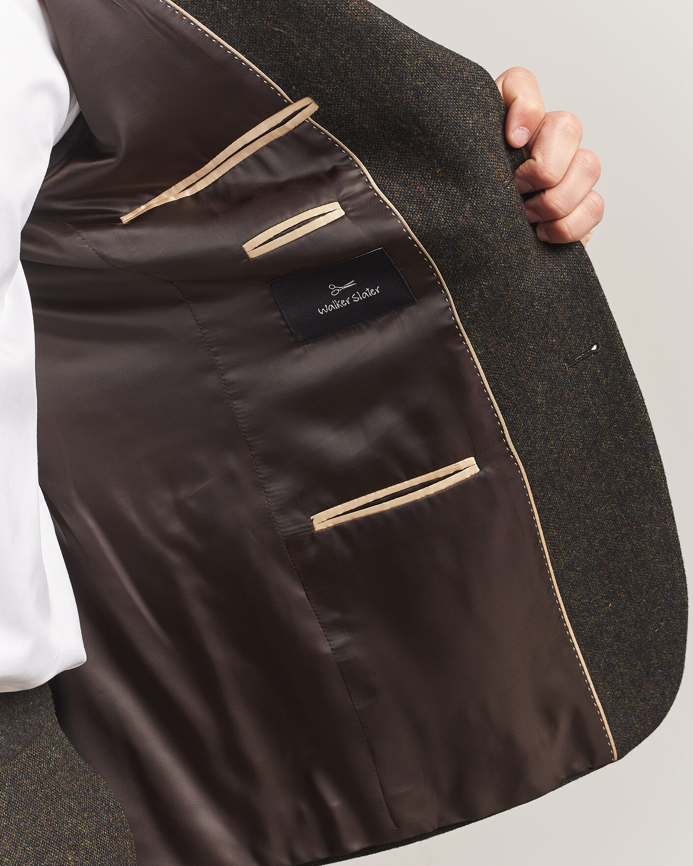 Herre | Blazere & jakker | Walker Slater | Edward Shetland Wool Donegal Blazer Brown