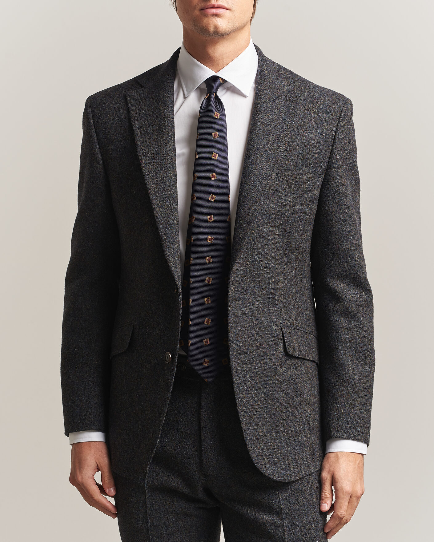Herre | Blazere & jakker | Walker Slater | Edward Shetland Wool Donegal Blazer Navy