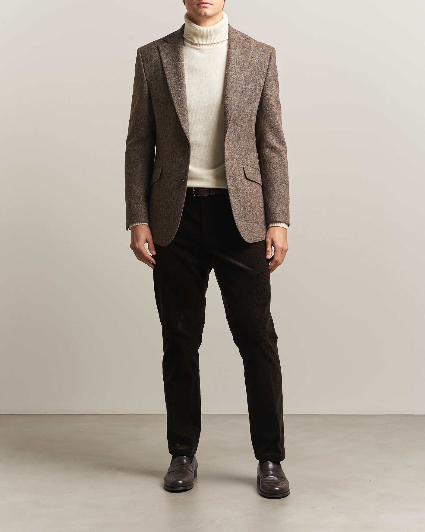 Herre | Blazere & jakker | Walker Slater | Edward Shetland Wool Donegal Blazer Tobacco