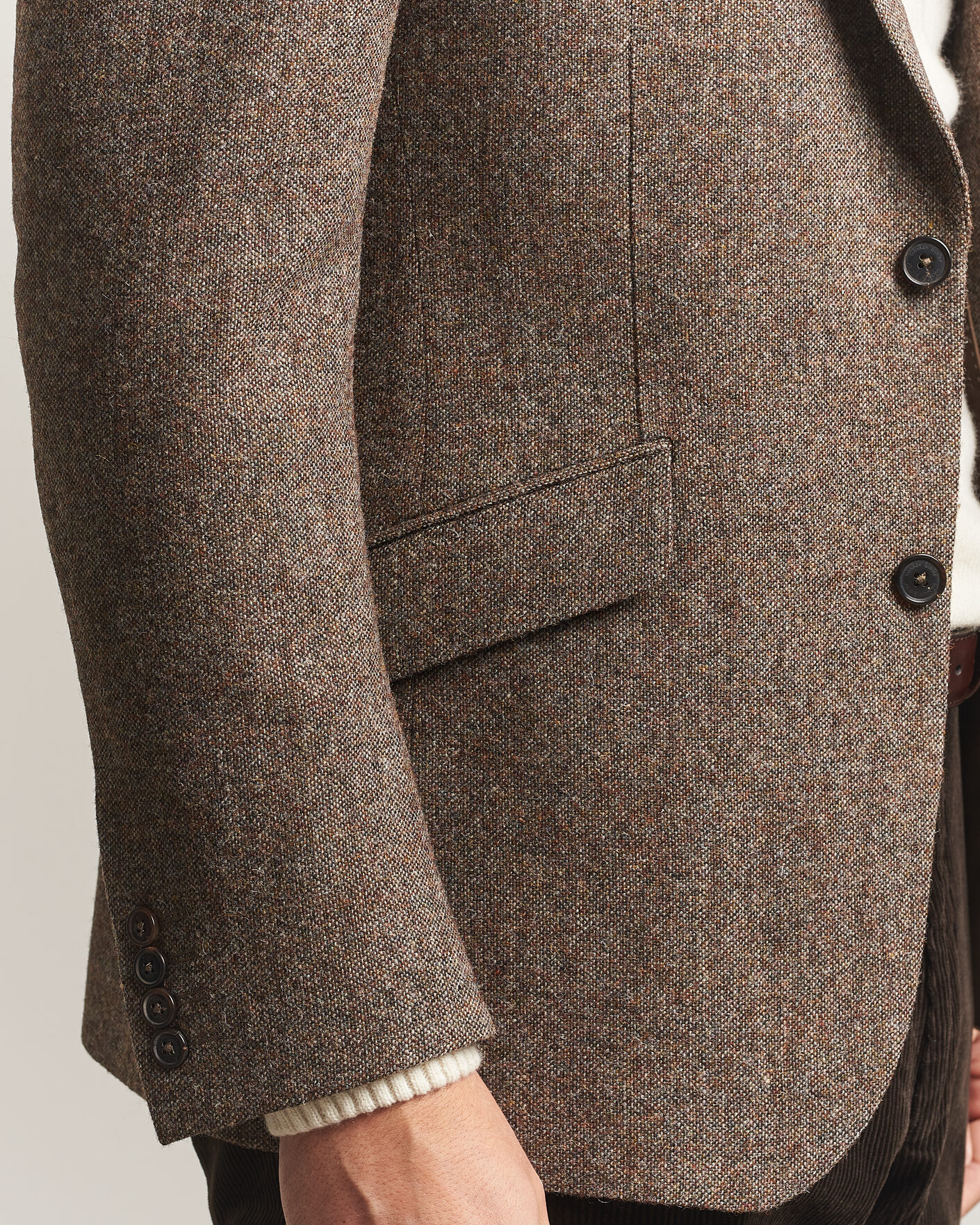 Herre | Blazere & jakker | Walker Slater | Edward Shetland Wool Donegal Blazer Tobacco