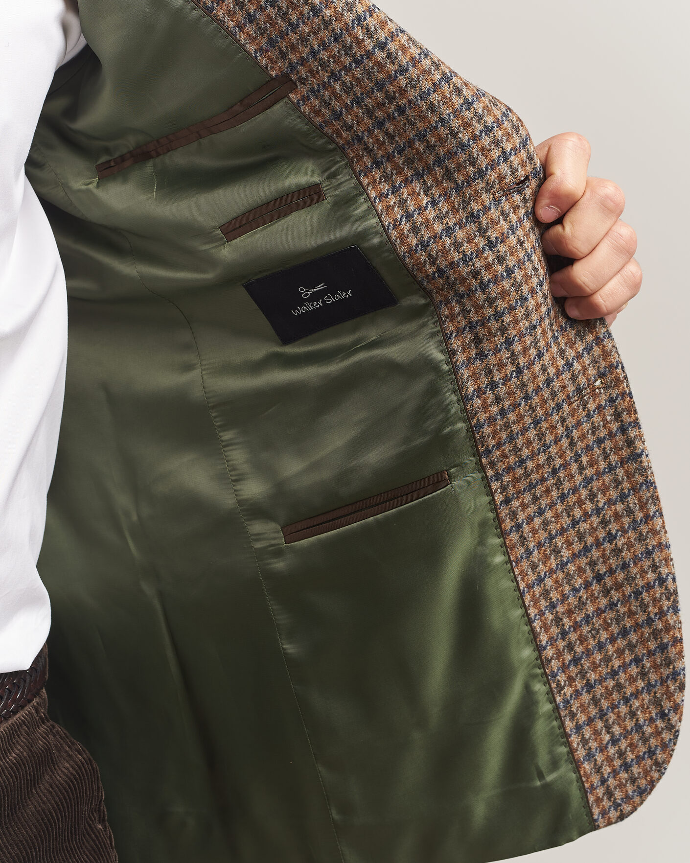 Herre | Blazere & jakker | Walker Slater | Edward Lambswool Puppytooth Blazer Sandstone