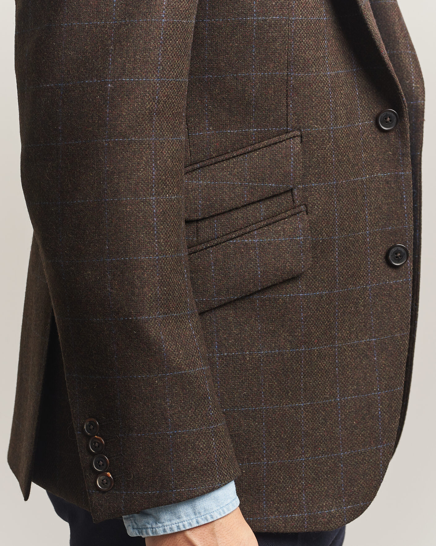 Herre | Blazere & jakker | Walker Slater | Edward Lambswool Windowpane Blazer Brown