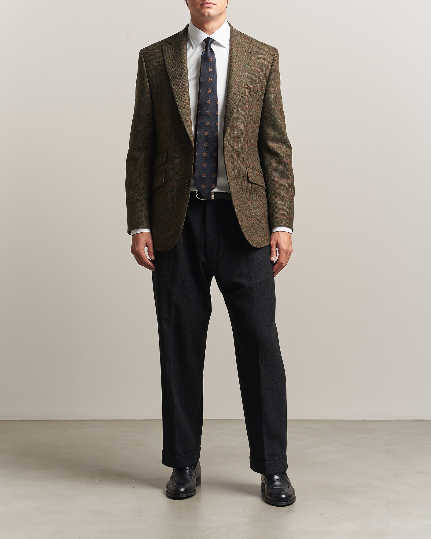 Herre | Blazere & jakker | Walker Slater | Edward Lambswool Windowpane Blazer Green