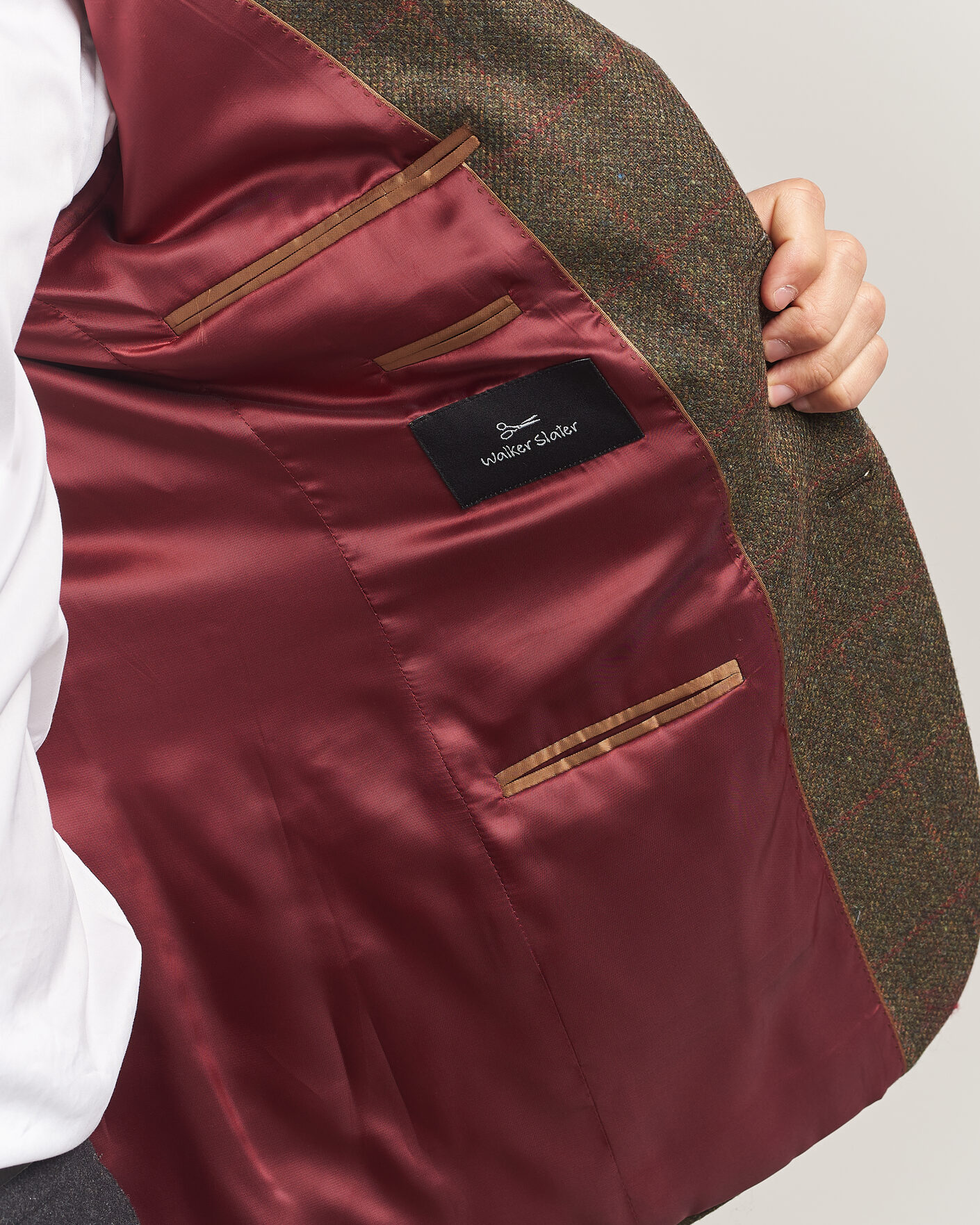 Herre | Blazere & jakker | Walker Slater | Edward Lambswool Windowpane Blazer Green