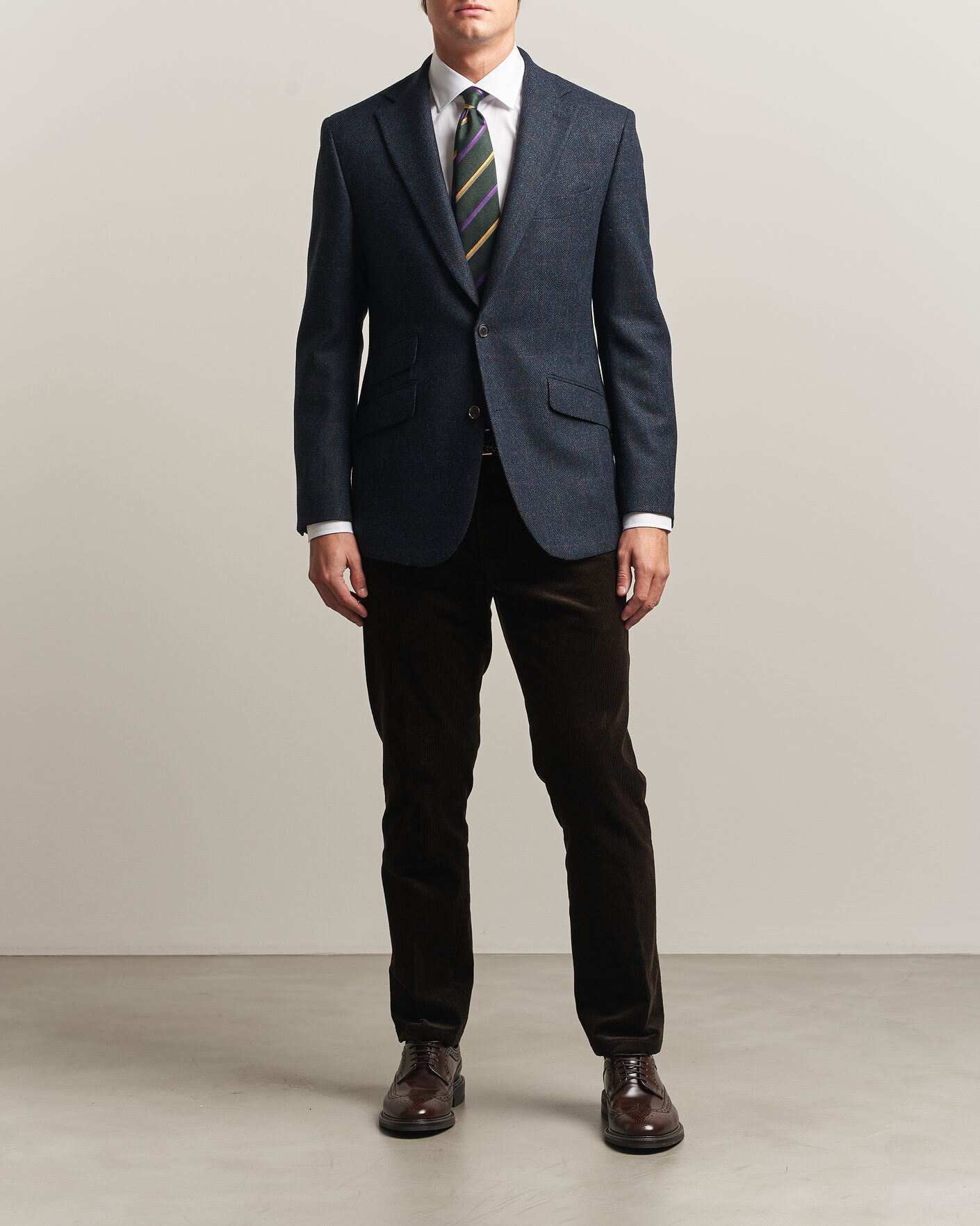 Herre | Blazere & jakker | Walker Slater | Edward Lambswool Windowpane Blazer Navy