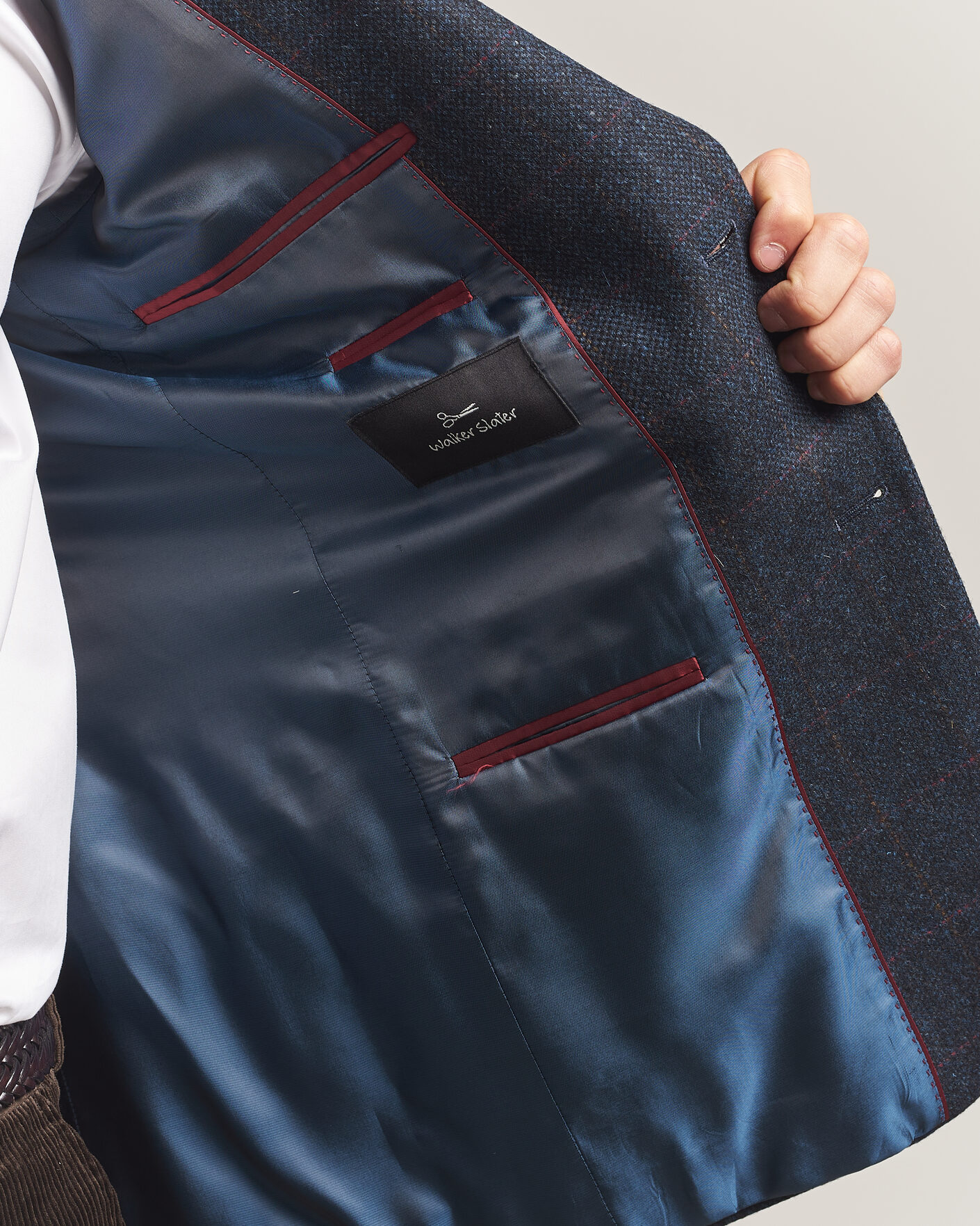 Herre | Blazere & jakker | Walker Slater | Edward Lambswool Windowpane Blazer Navy