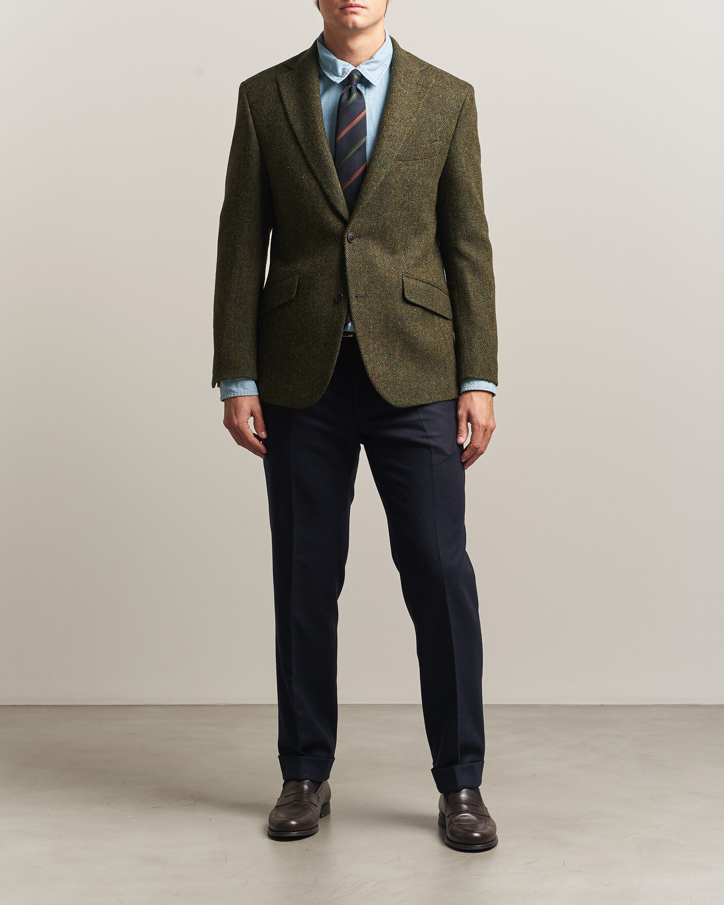 Herre | Blazere & jakker | Walker Slater | Edward Harris Tweed Herringbone Blazer Green