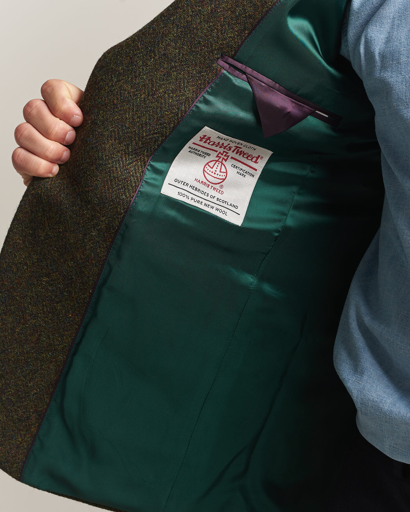 Herre | Blazere & jakker | Walker Slater | Edward Harris Tweed Herringbone Blazer Green