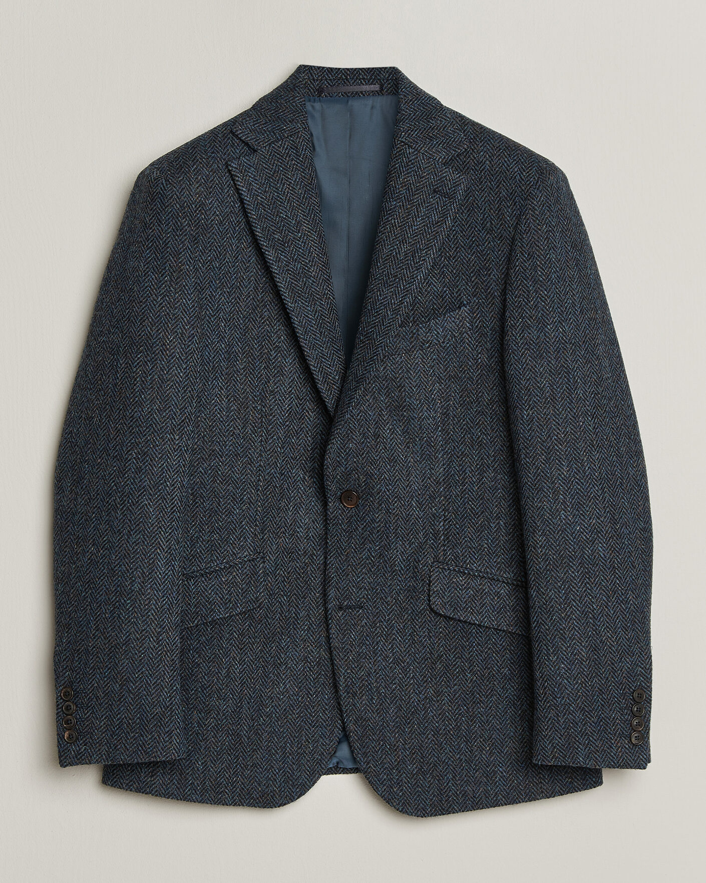 Herre | Blazere & jakker | Walker Slater | Edward Harris Tweed Herringbone Blazer Navy