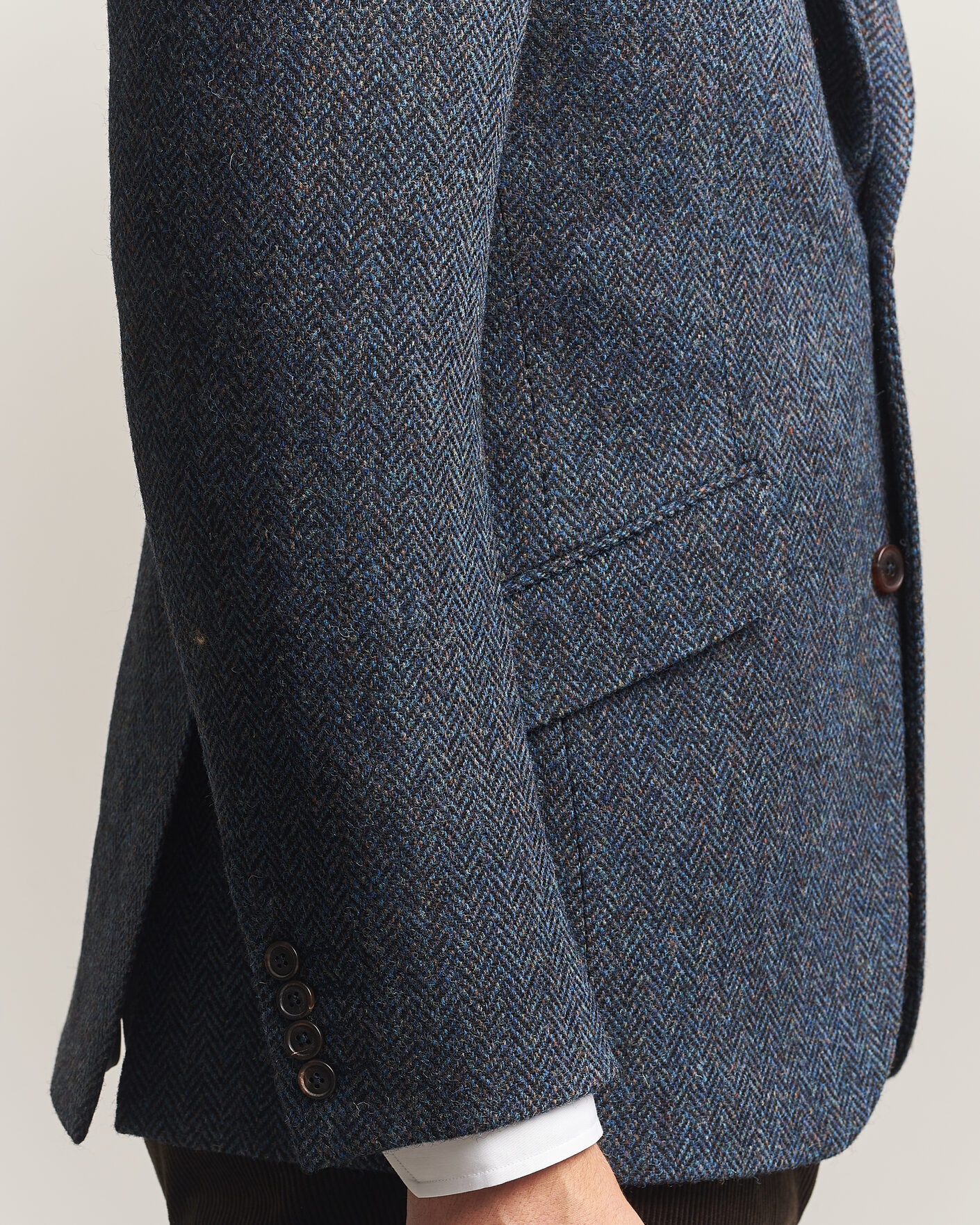 Herre | Blazere & jakker | Walker Slater | Edward Harris Tweed Herringbone Blazer Navy