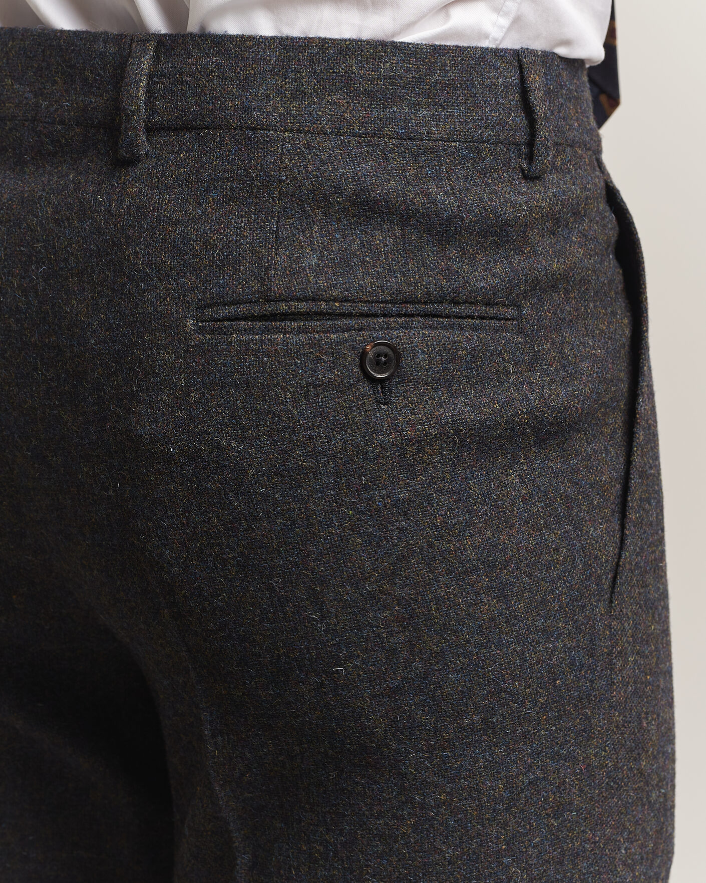 Herre | Bukser | Walker Slater | Edward Shetland Wool Donegal Trousers Navy