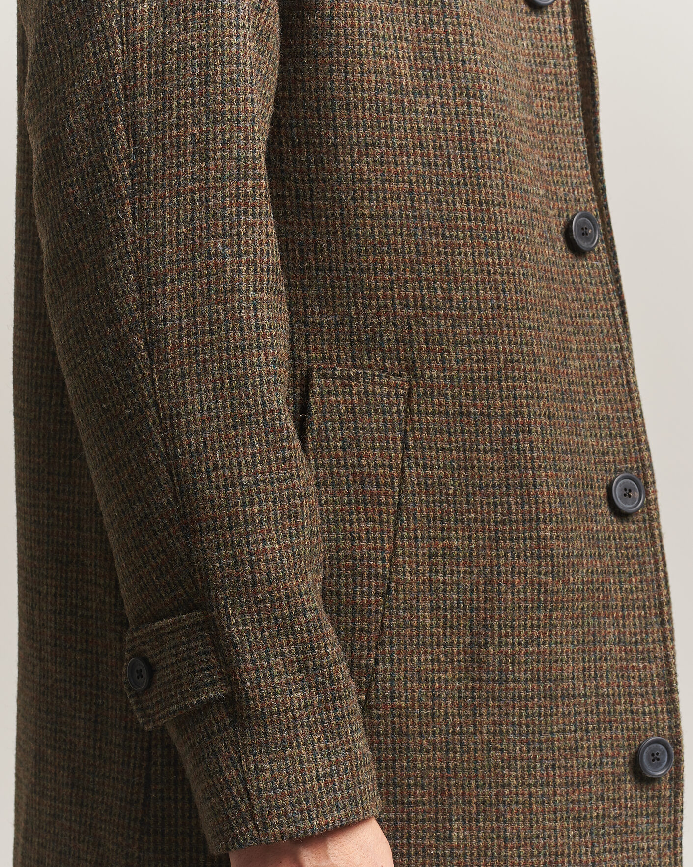 Herre | Jakker | Walker Slater | Sherlock Harris Tweed Microcheck Coat Amber Brown