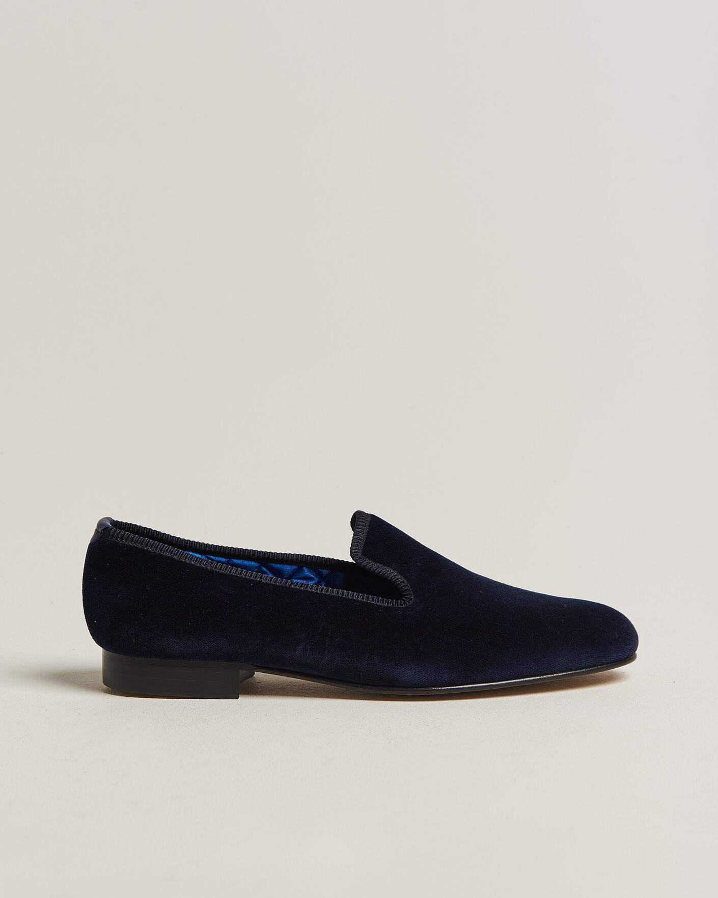 Herre | Loafers | Bowhill & Elliott | Plain Albert Pump Navy Velvet
