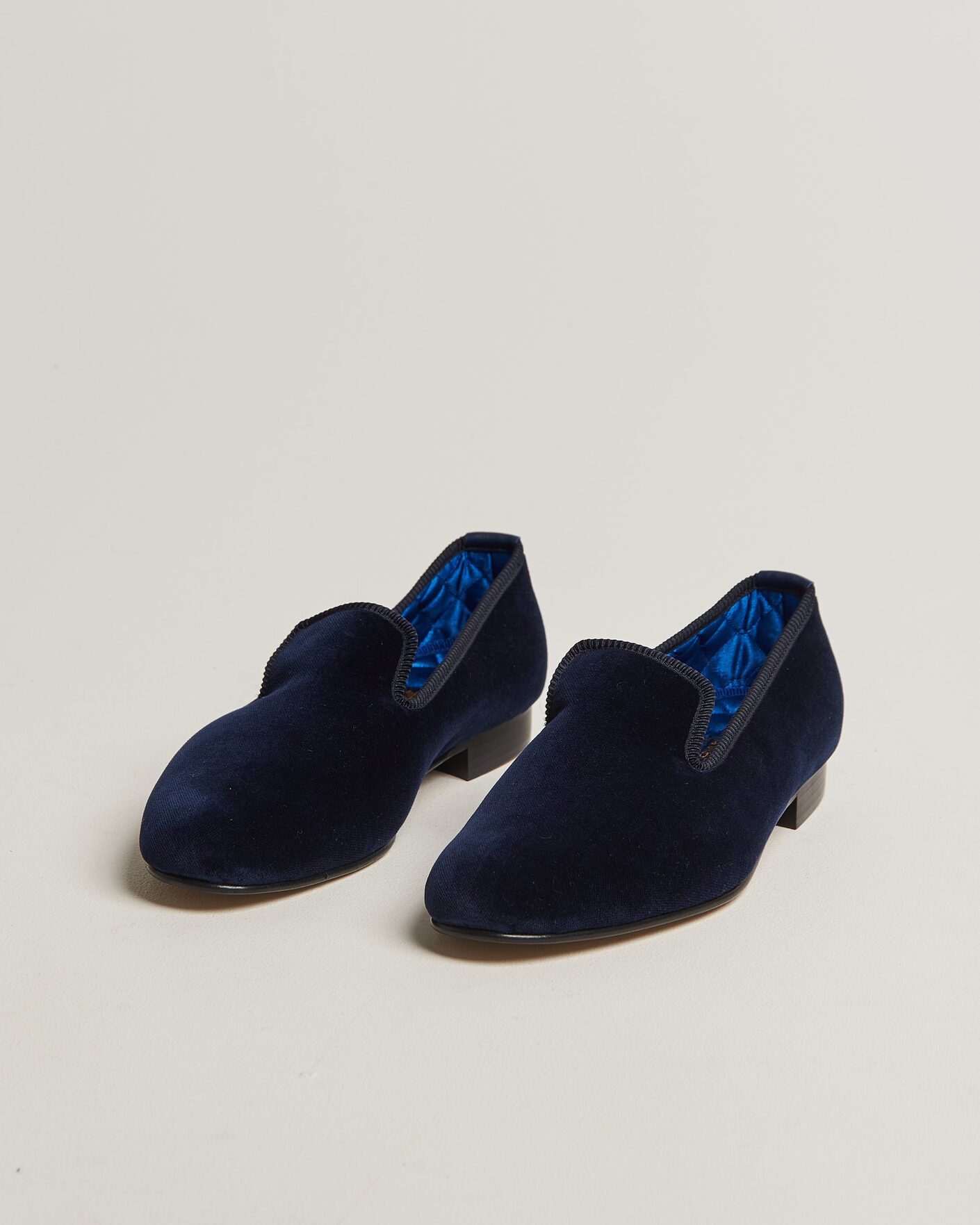 Herre | Loafers | Bowhill & Elliott | Plain Albert Pump Navy Velvet