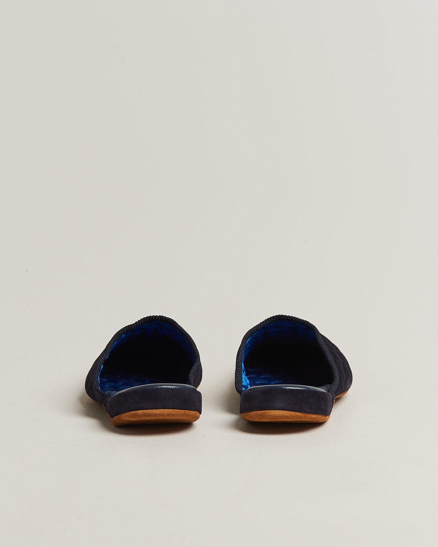 Herre | Sandaler & Hjemmesko | Bowhill & Elliott | Mule Slipper Quilt Lining Navy Suede