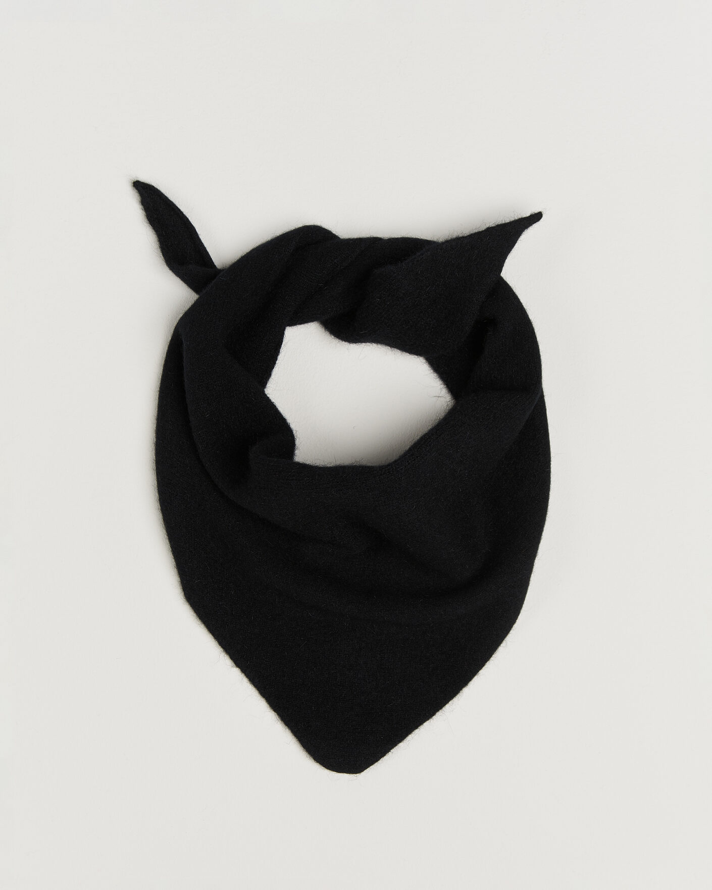 Herre | Tørklæde | Le Bonnet | Lambswool/Caregora Bandana Onyx