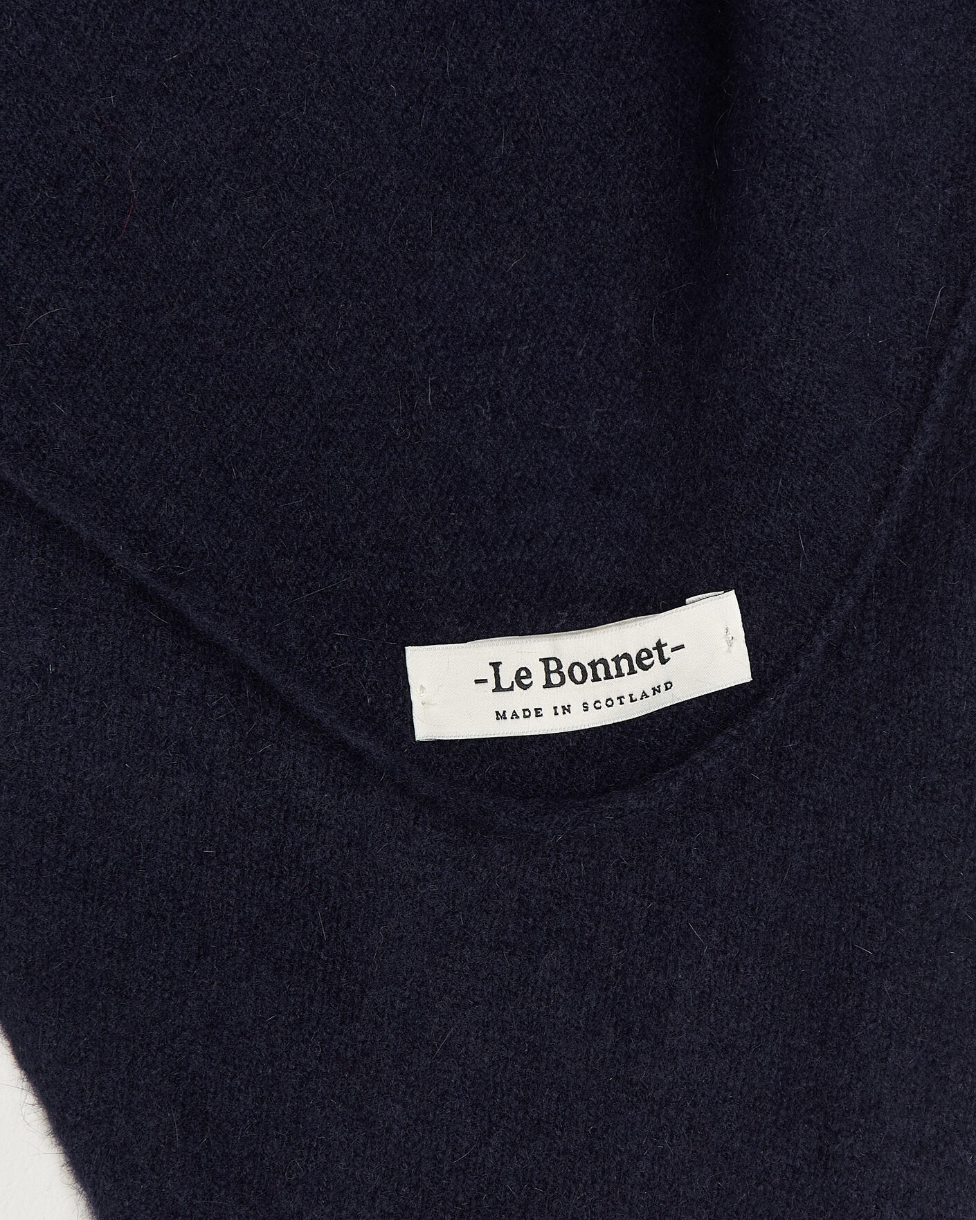 Herre | Tørklæde | Le Bonnet | Lambswool/Caregora Bandana Midnight
