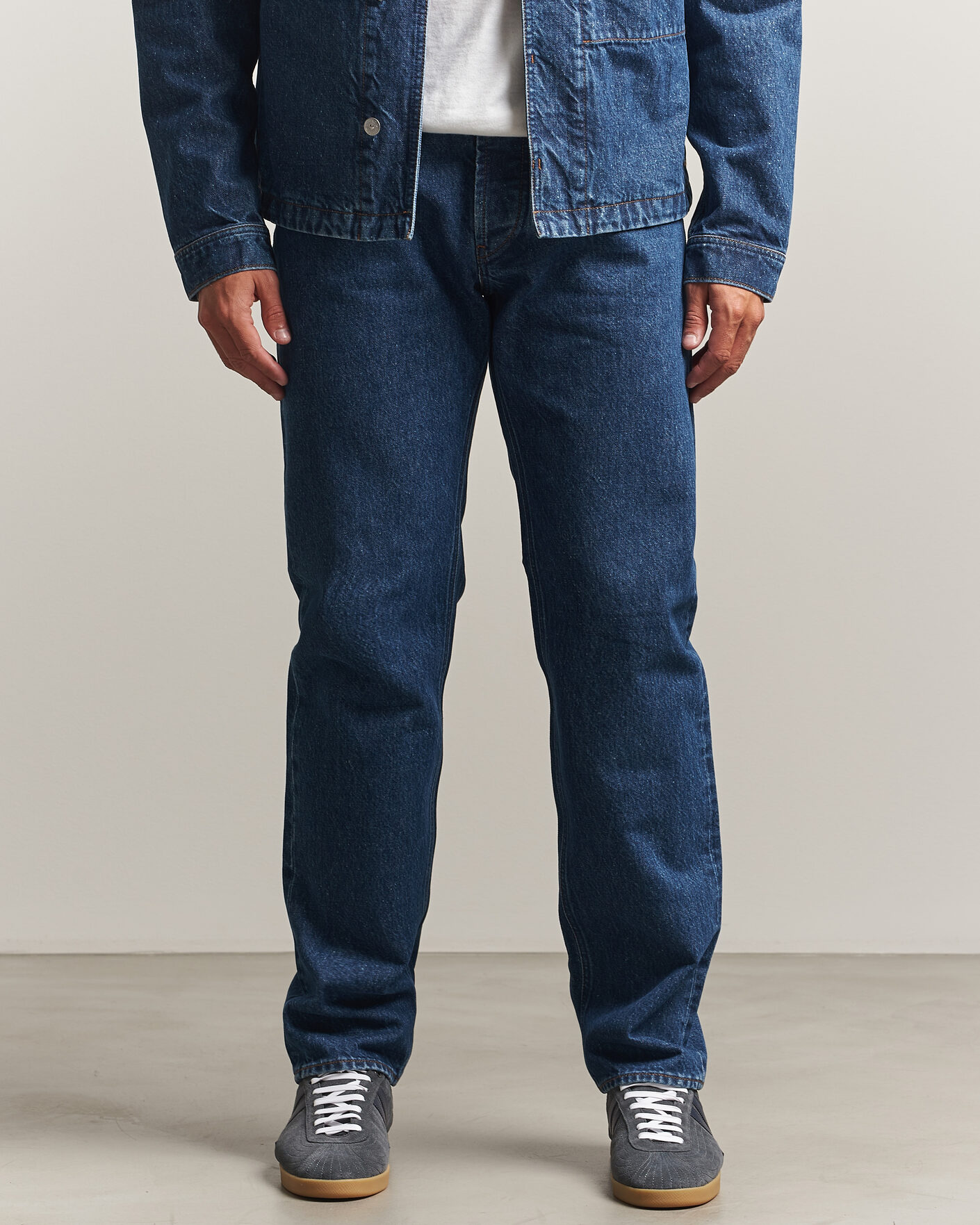 Herre | Jeans | Stone Island | Regular Straight Fit Indigo Jeans Blue Medium Wash